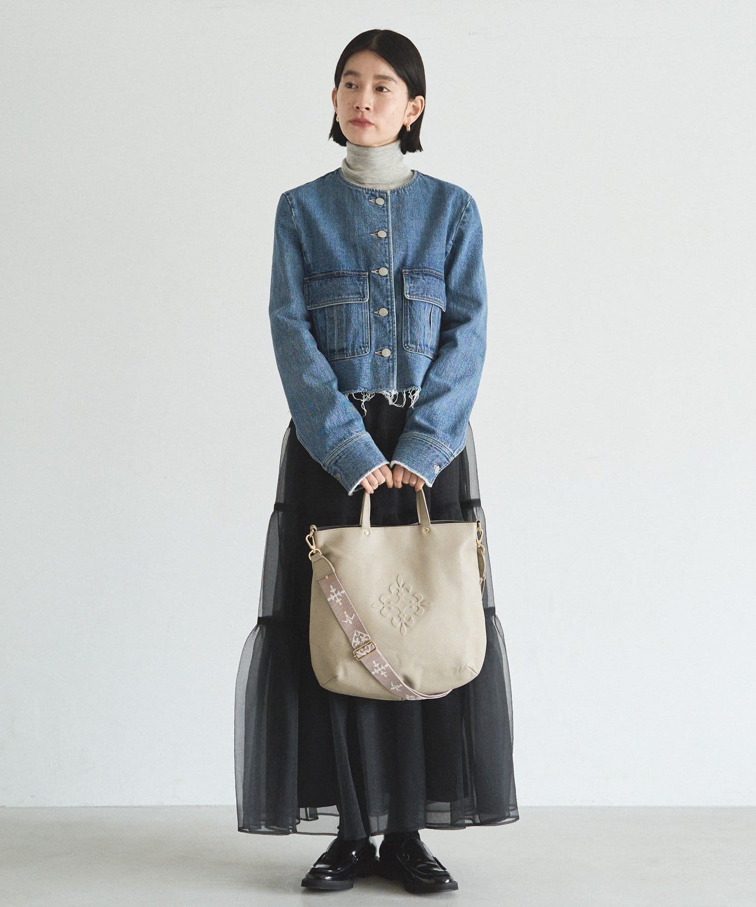 *4 - 6 Weeks*(62739) Leather 2-way Tote Bag (Embossed Monogram)