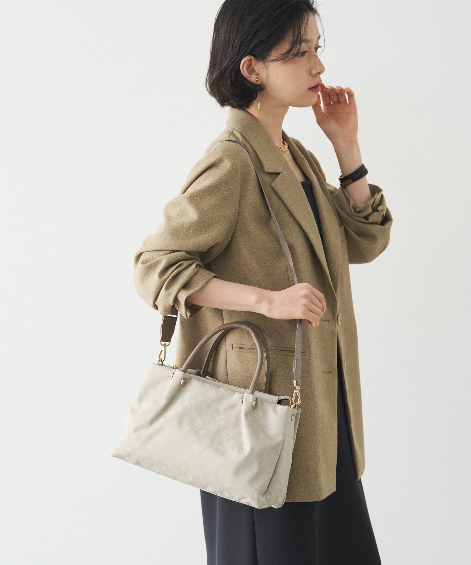 *4 - 6 Weeks* (83044) Russet Three-Layer 2-way Tote Bag S