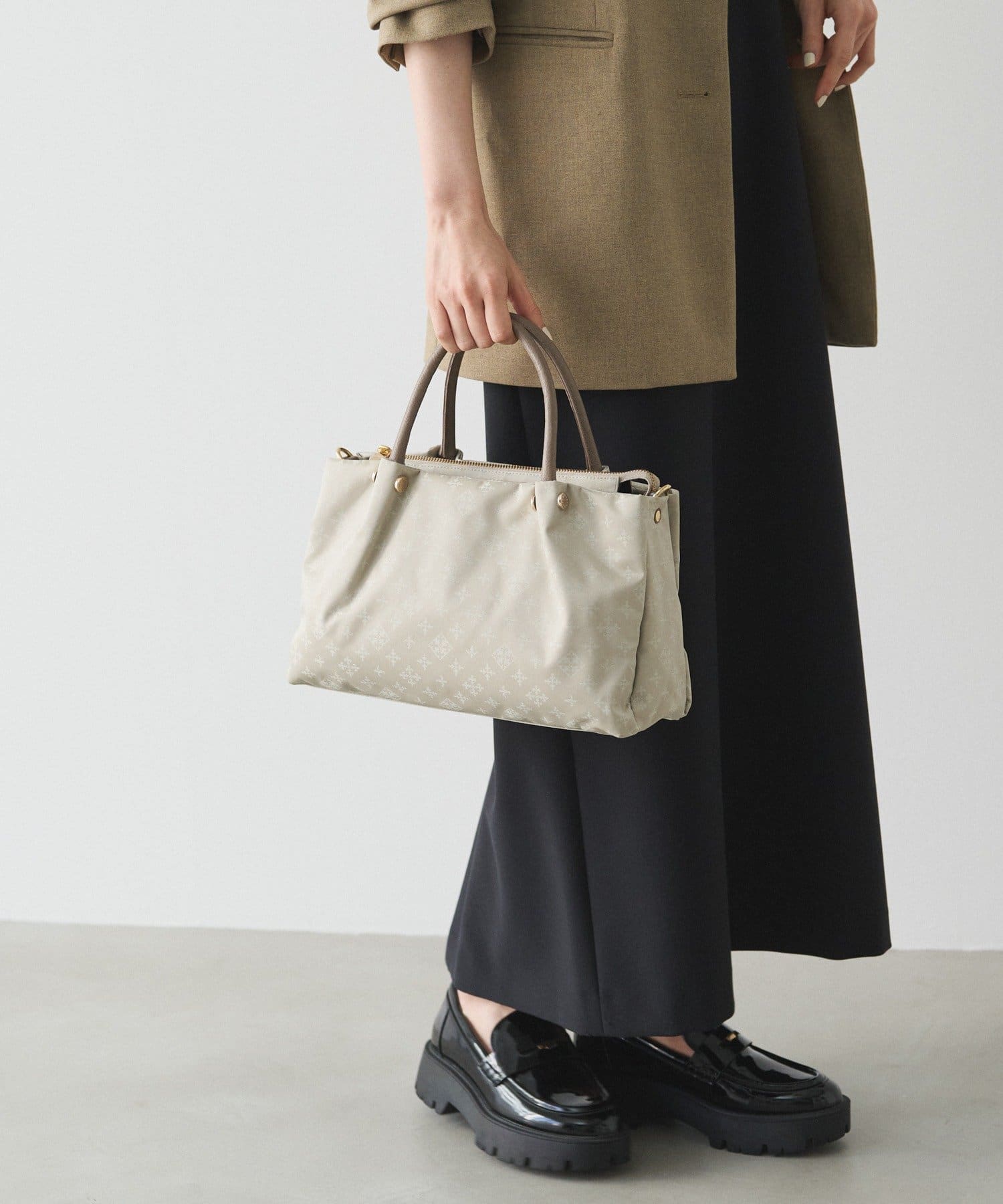 *4 - 6 Weeks* (83044) Russet Three-Layer 2-way Tote Bag S
