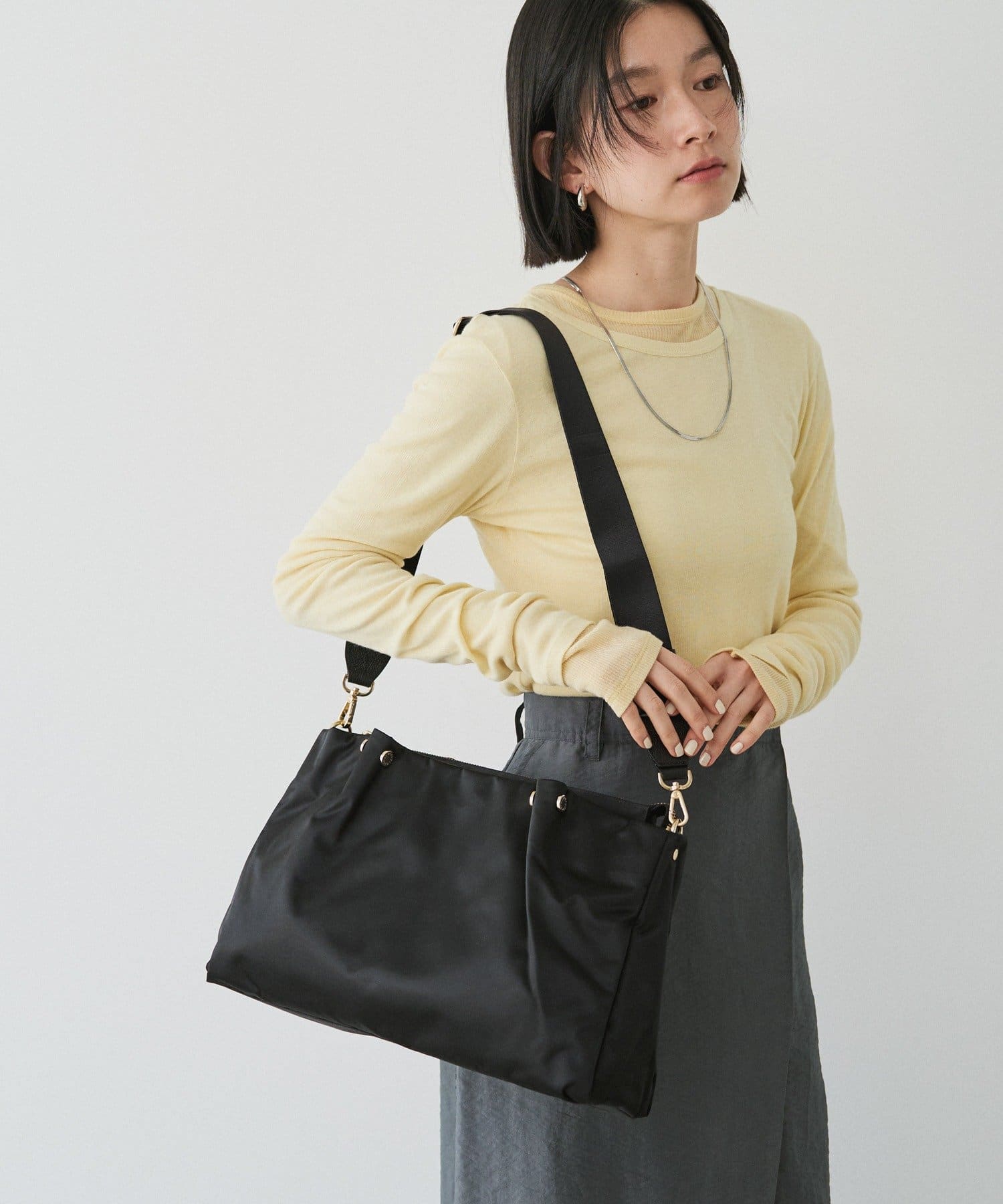 *4 - 6 Weeks* (83055) Russet Three-Layer 2-way Tote Bag M