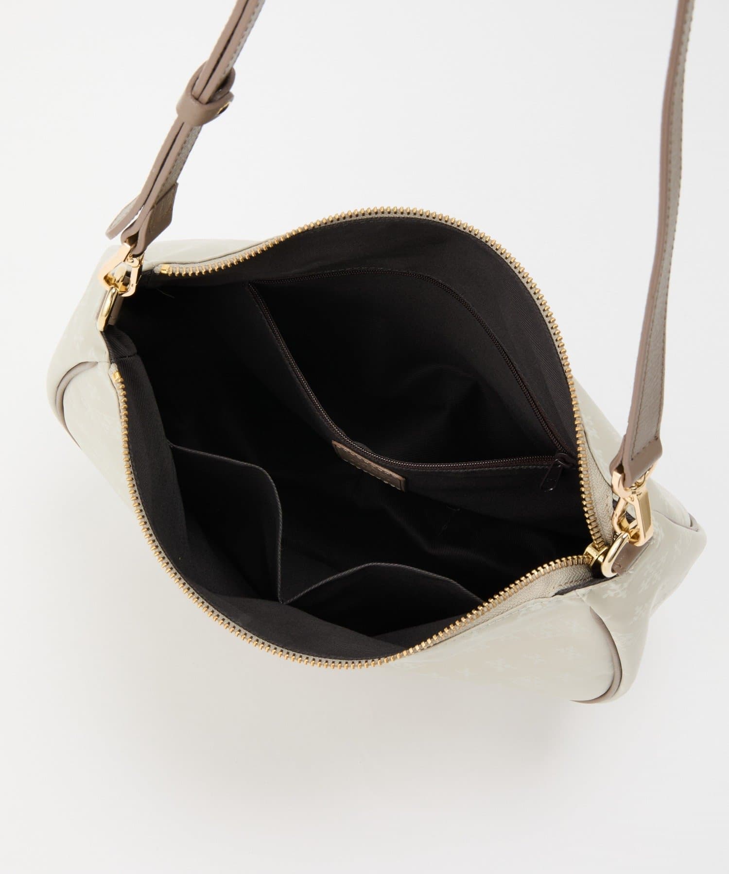 *4 - 6 Weeks* (90983)Russet Monogram Nylon Jacquard Round 2-Way Shoulder Bag