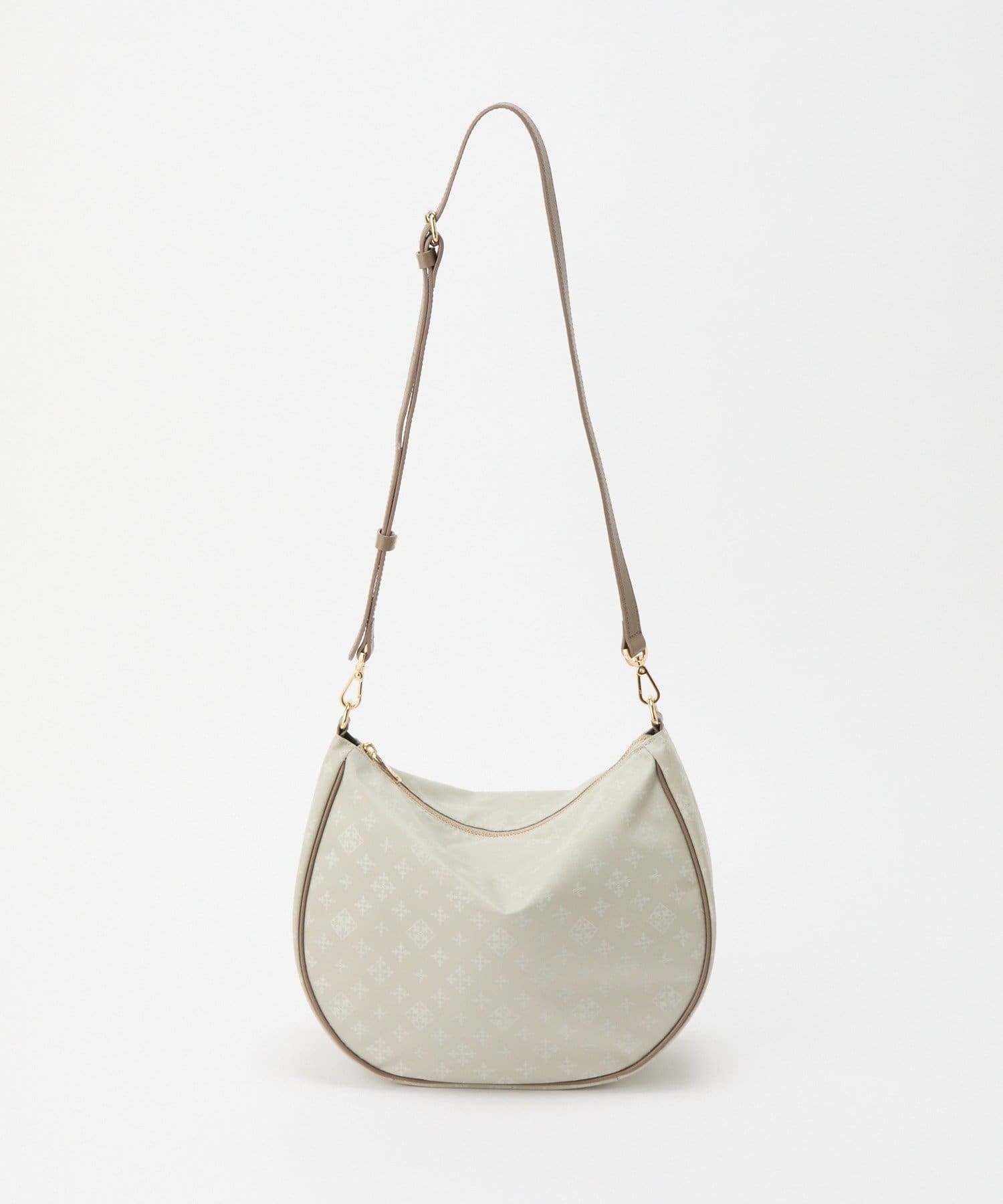 *4 - 6 Weeks* (90983)Russet Monogram Nylon Jacquard Round 2-Way Shoulder Bag