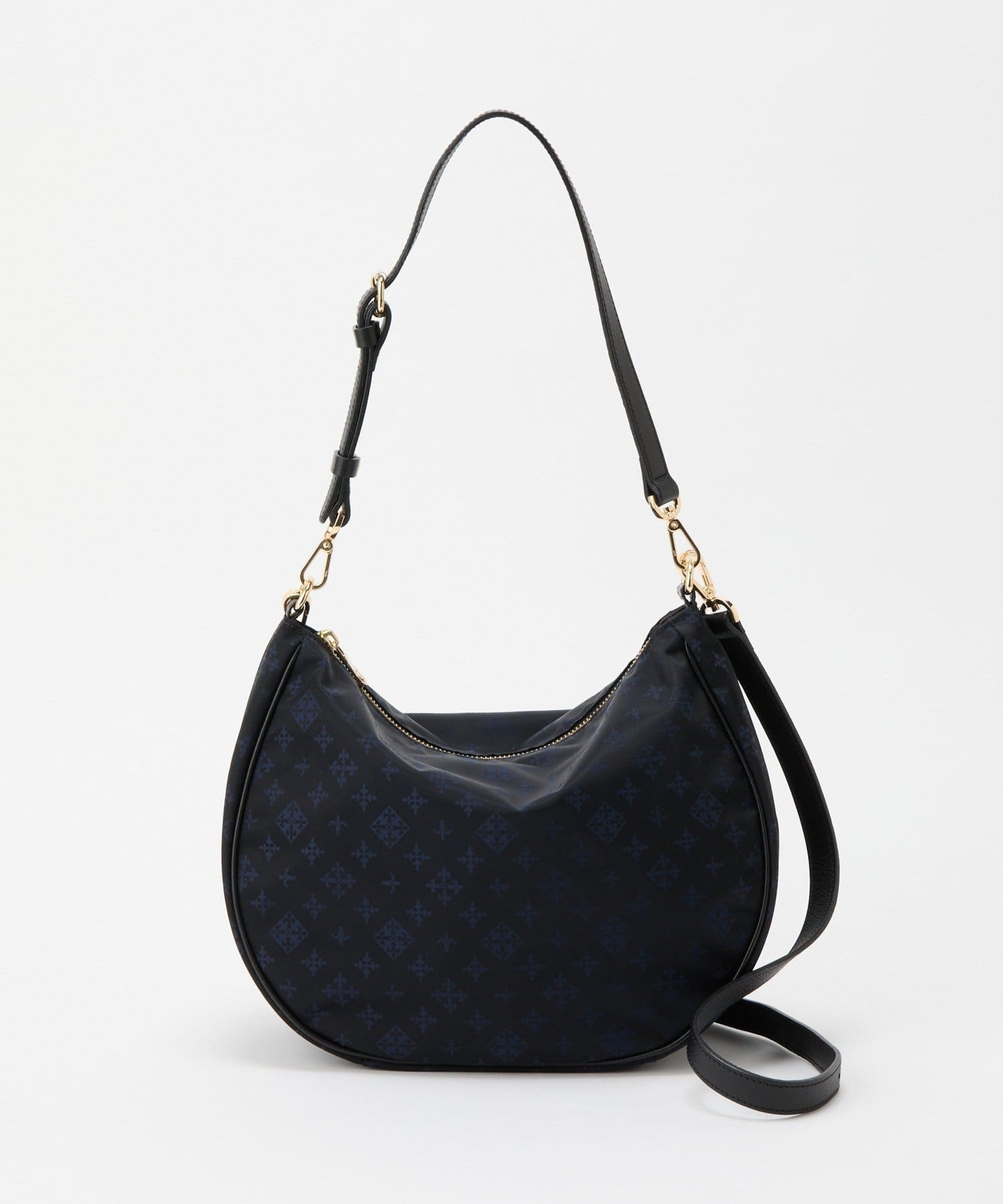 *4 - 6 Weeks* (90983)Russet Monogram Nylon Jacquard Round 2-Way Shoulder Bag
