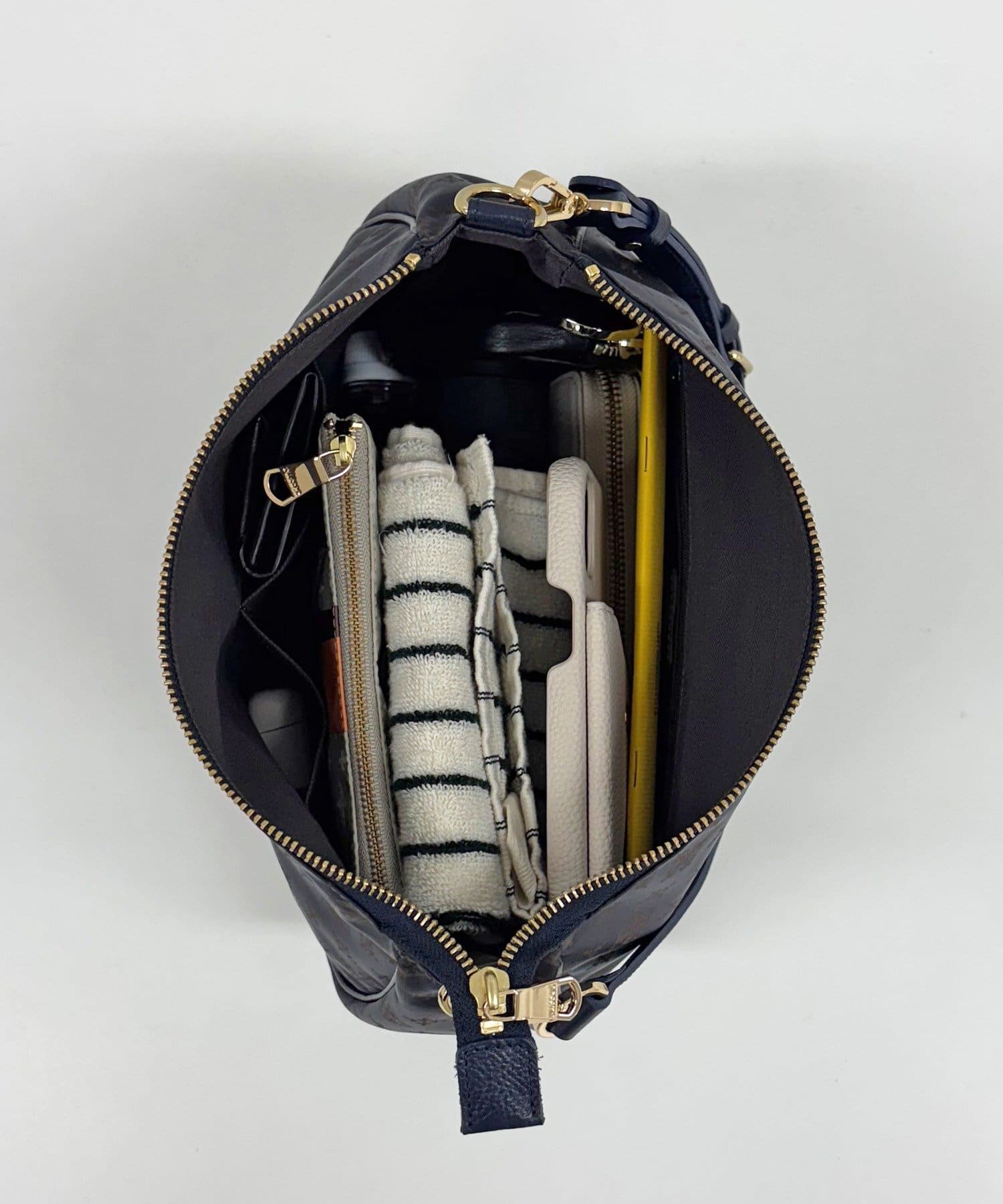 *4 - 6 Weeks* (90983)Russet Monogram Nylon Jacquard Round 2-Way Shoulder Bag