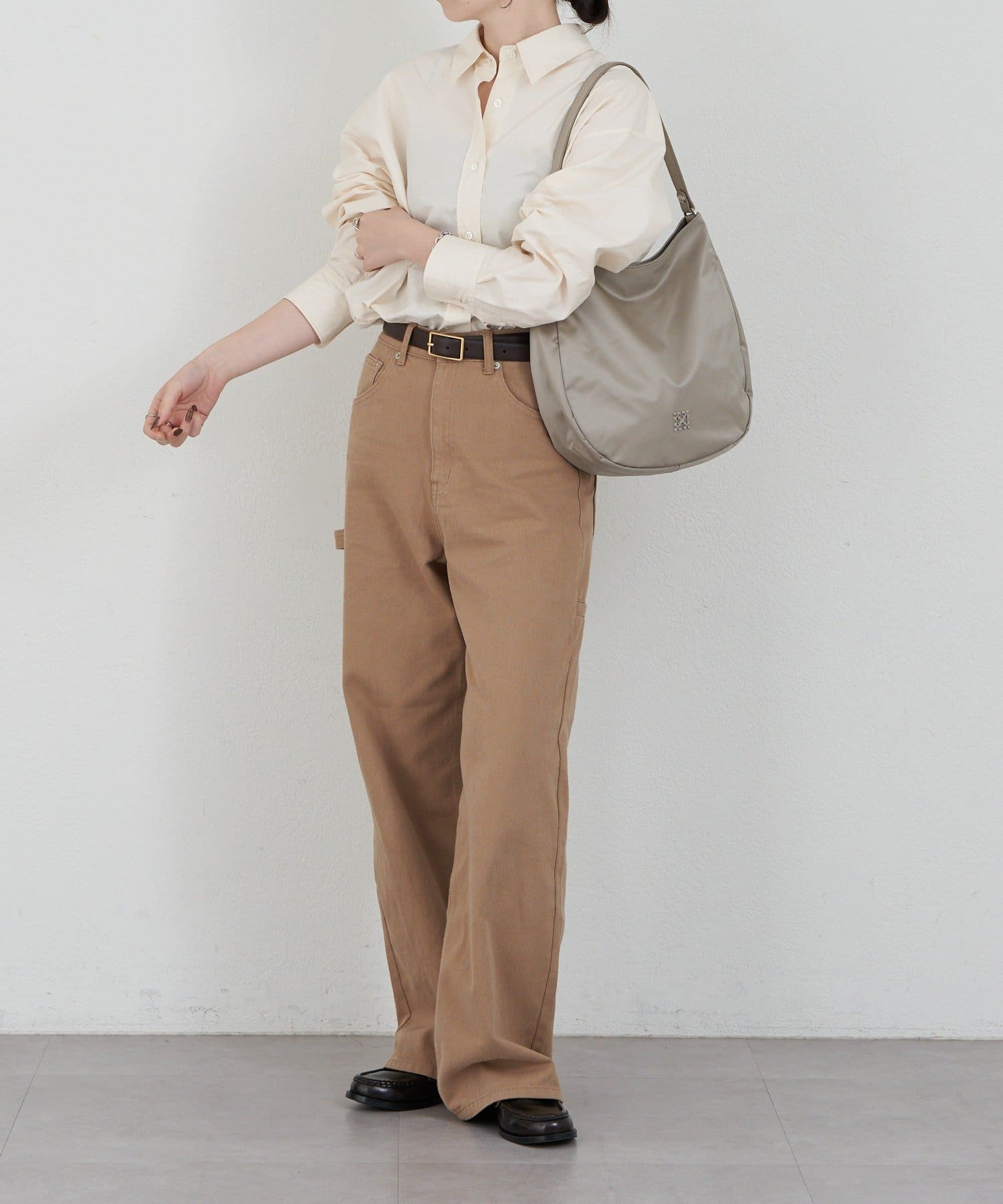 (90988)Clouds Nylon Vertical 2-Way Shoulder Bag 