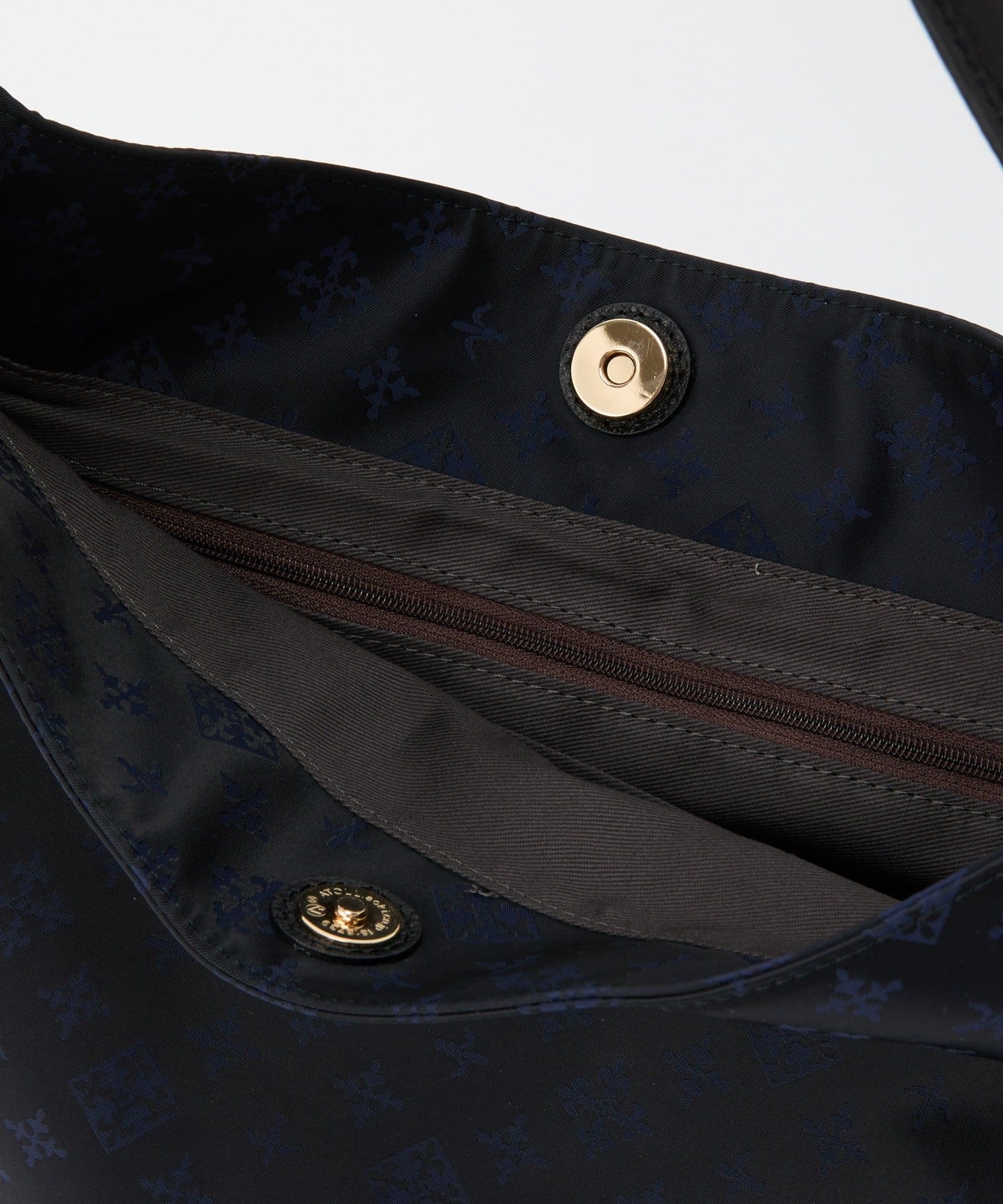 *4 - 6 Weeks* (91017)Russet Monogram Nylon Jacquard Vertical 2-Way Shoulder Bag