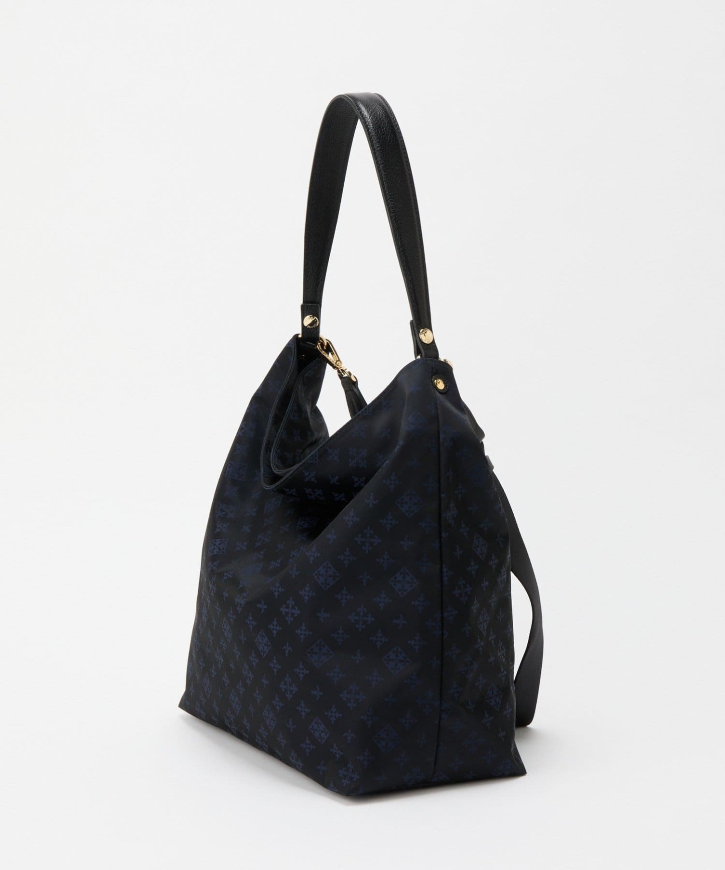 *4 - 6 Weeks* (91017)Russet Monogram Nylon Jacquard Vertical 2-Way Shoulder Bag