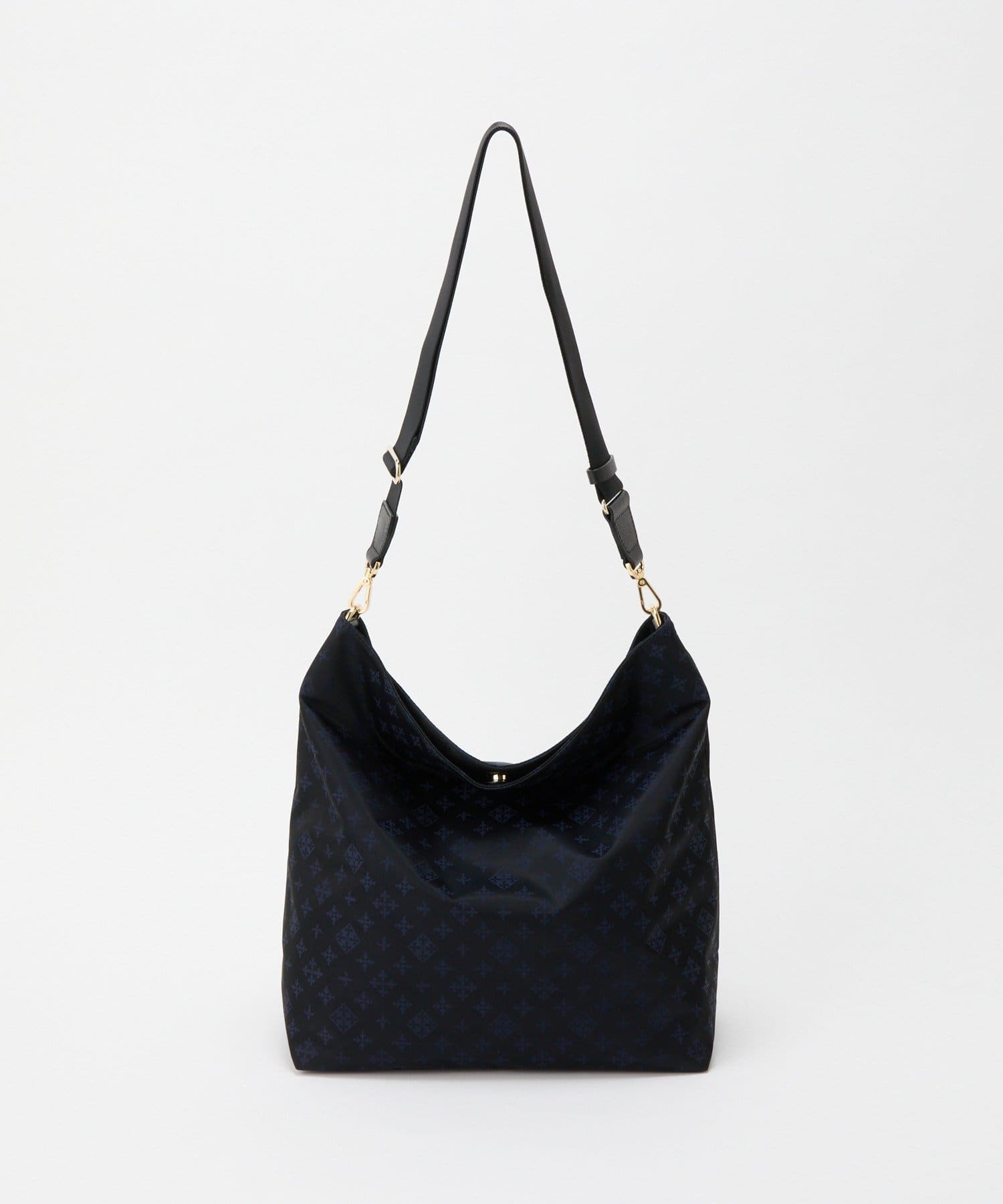 *4 - 6 Weeks* (91017)Russet Monogram Nylon Jacquard Vertical 2-Way Shoulder Bag