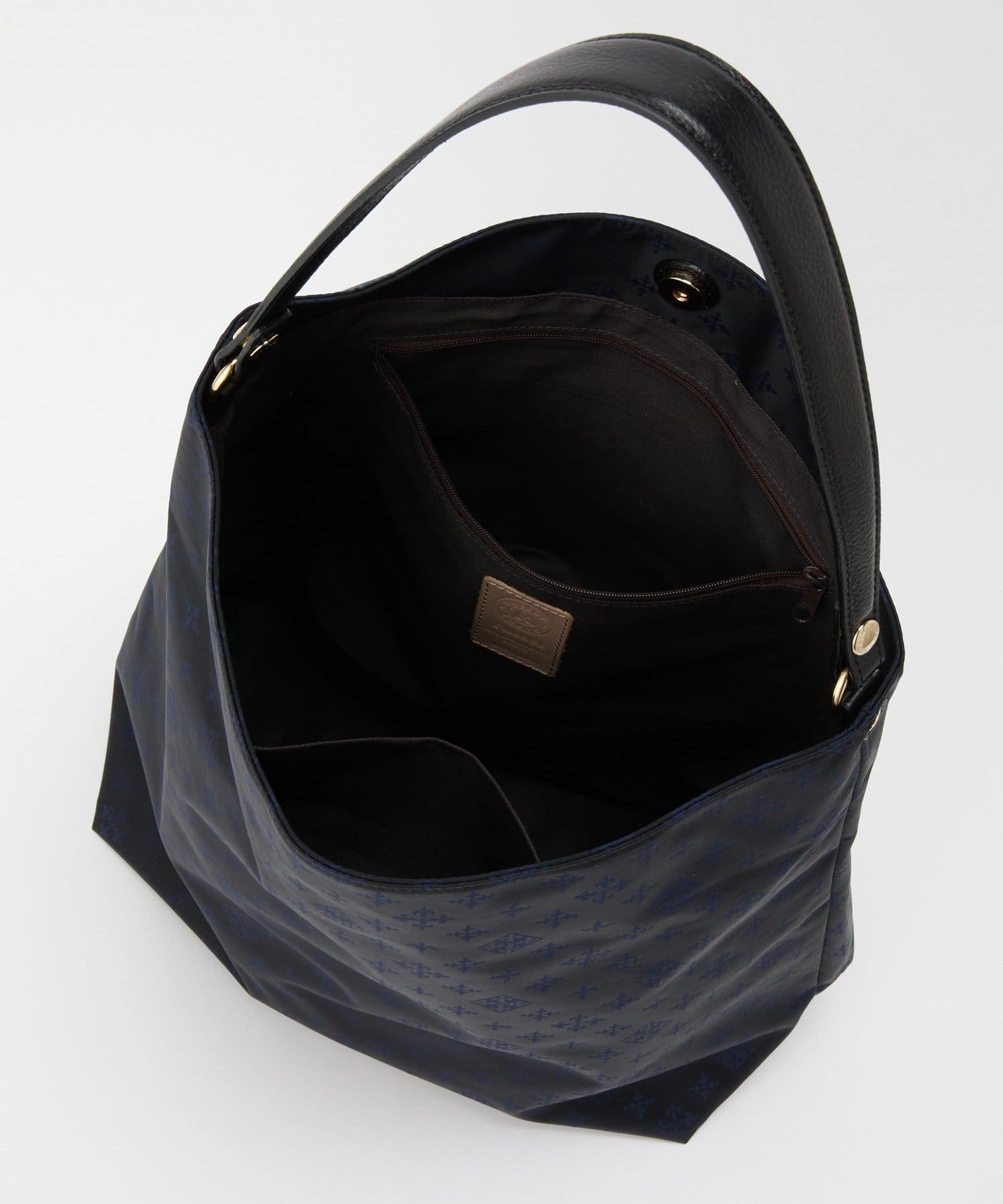 *4 - 6 Weeks* (91017)Russet Monogram Nylon Jacquard Vertical 2-Way Shoulder Bag