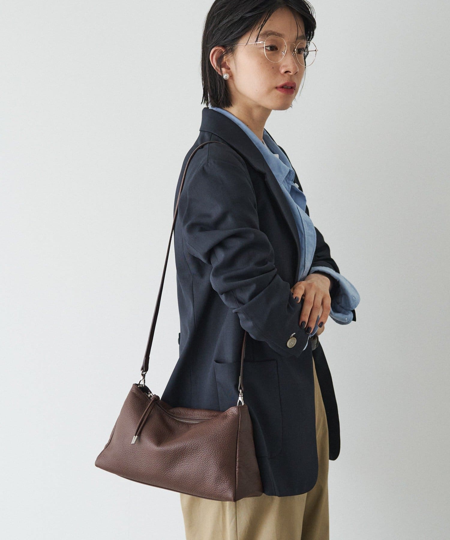 *4-6 Weeks* (4914) Leather 2-Way Shoulder Bag