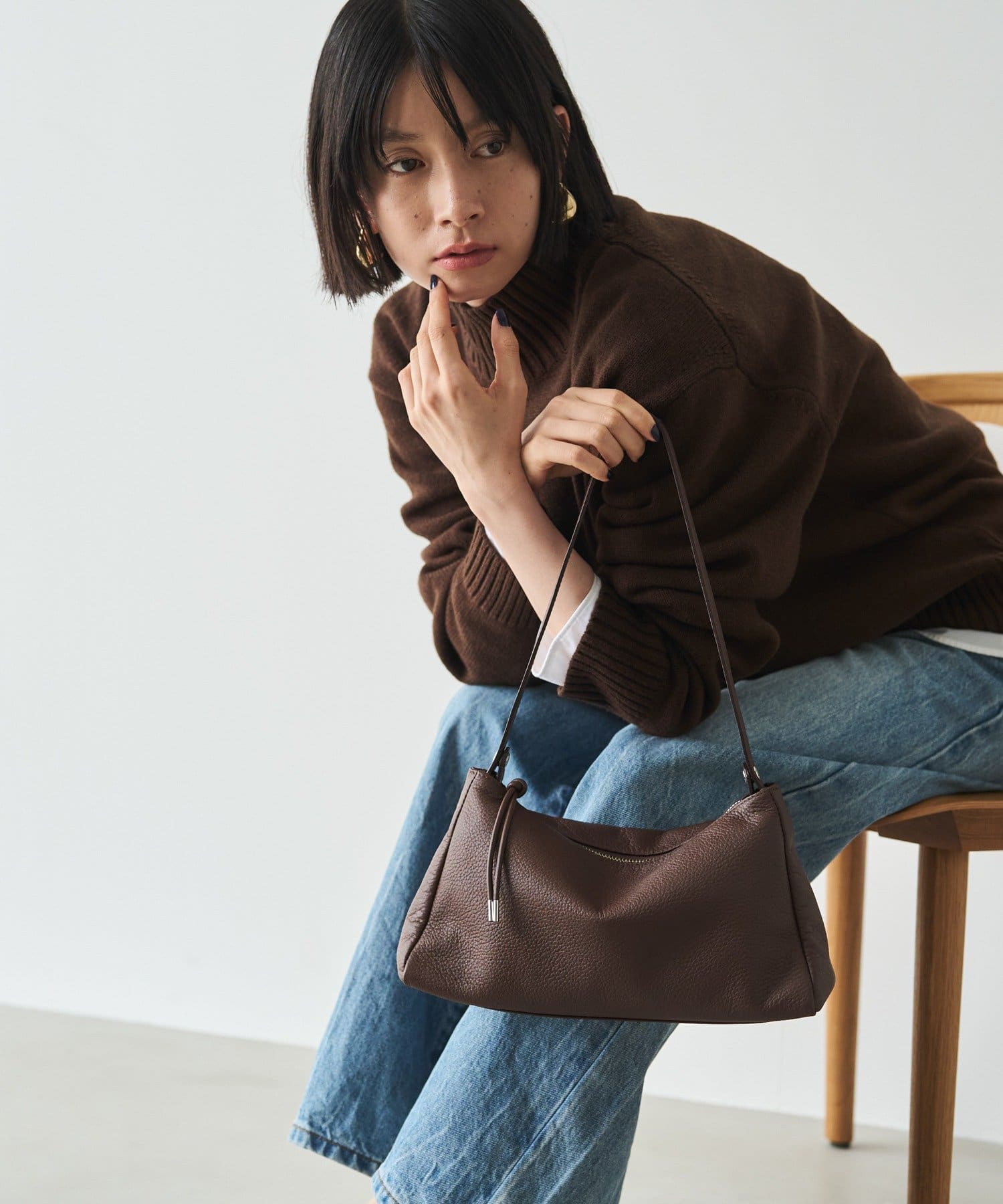 *4-6 Weeks* (4914) Leather 2-Way Shoulder Bag