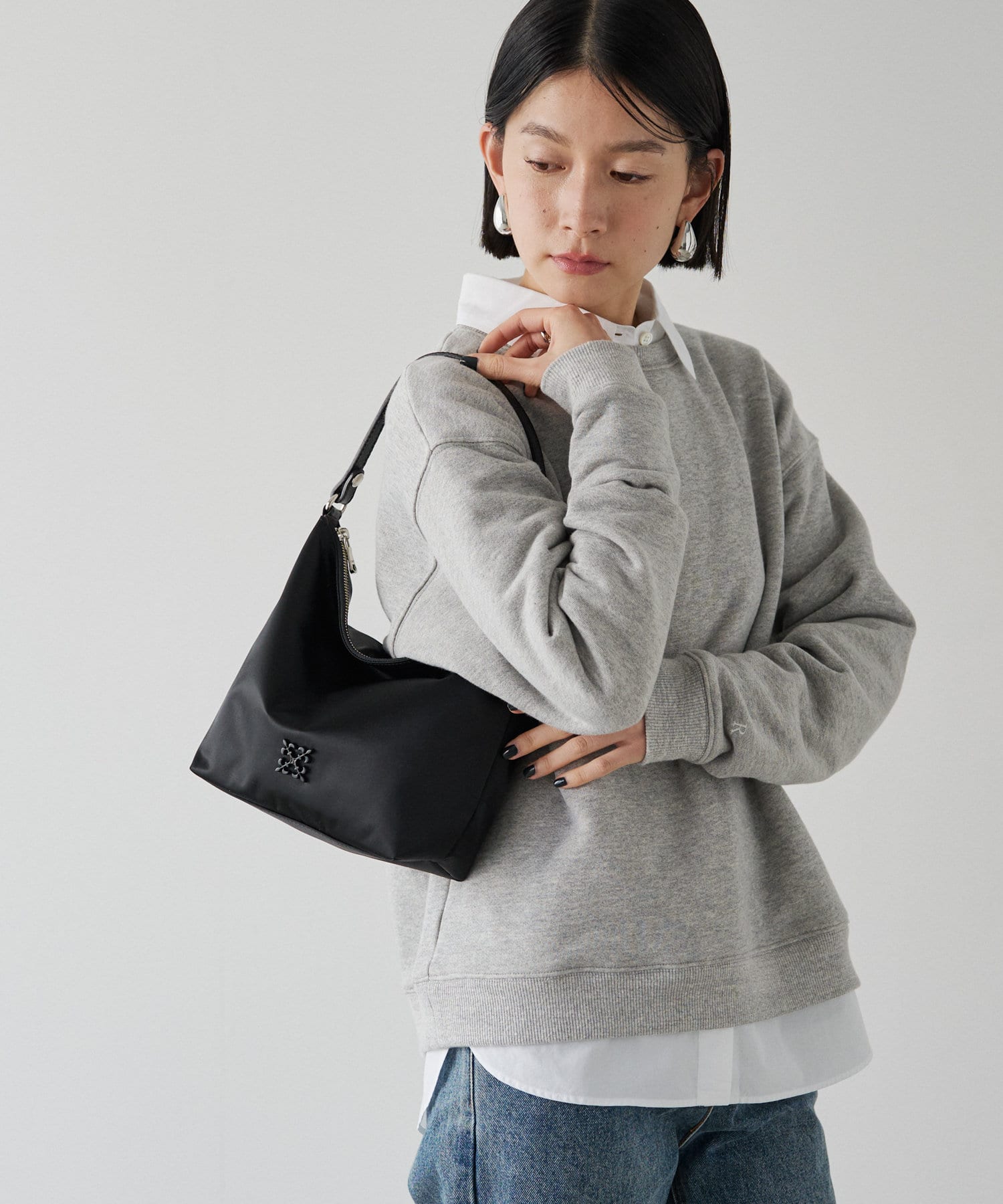 Russet Clouds nylon simple shoulder bag