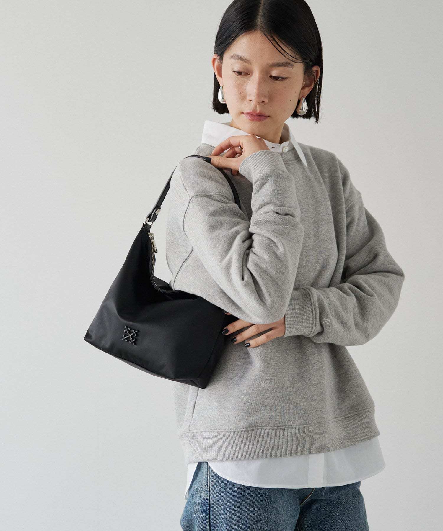 Russet Clouds nylon simple shoulder bag