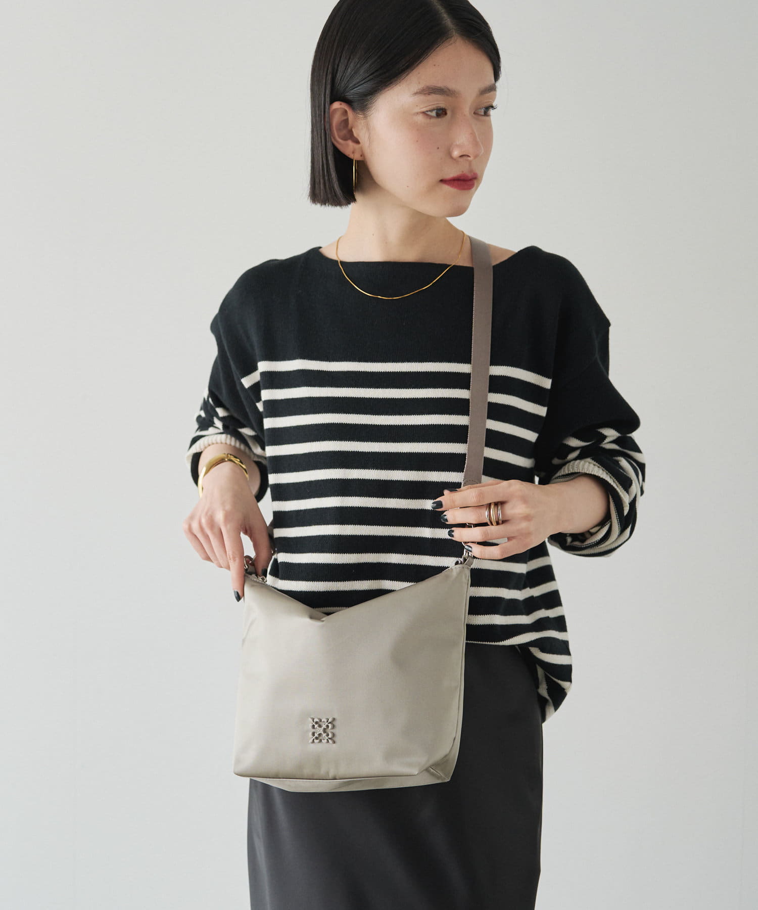 Russet Clouds nylon simple shoulder bag