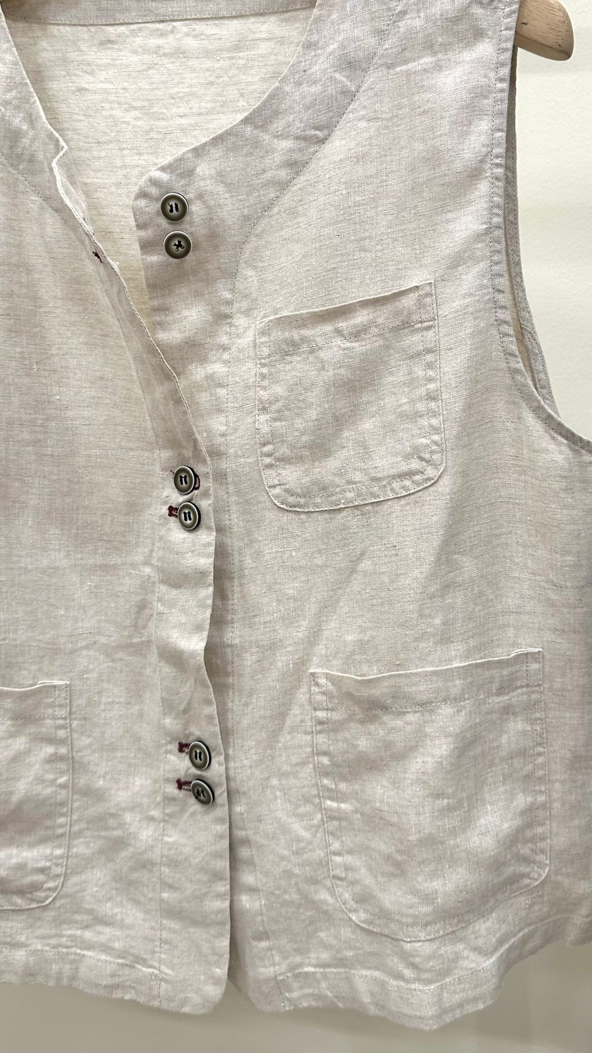 (D122)Sleeveless Linen Vest