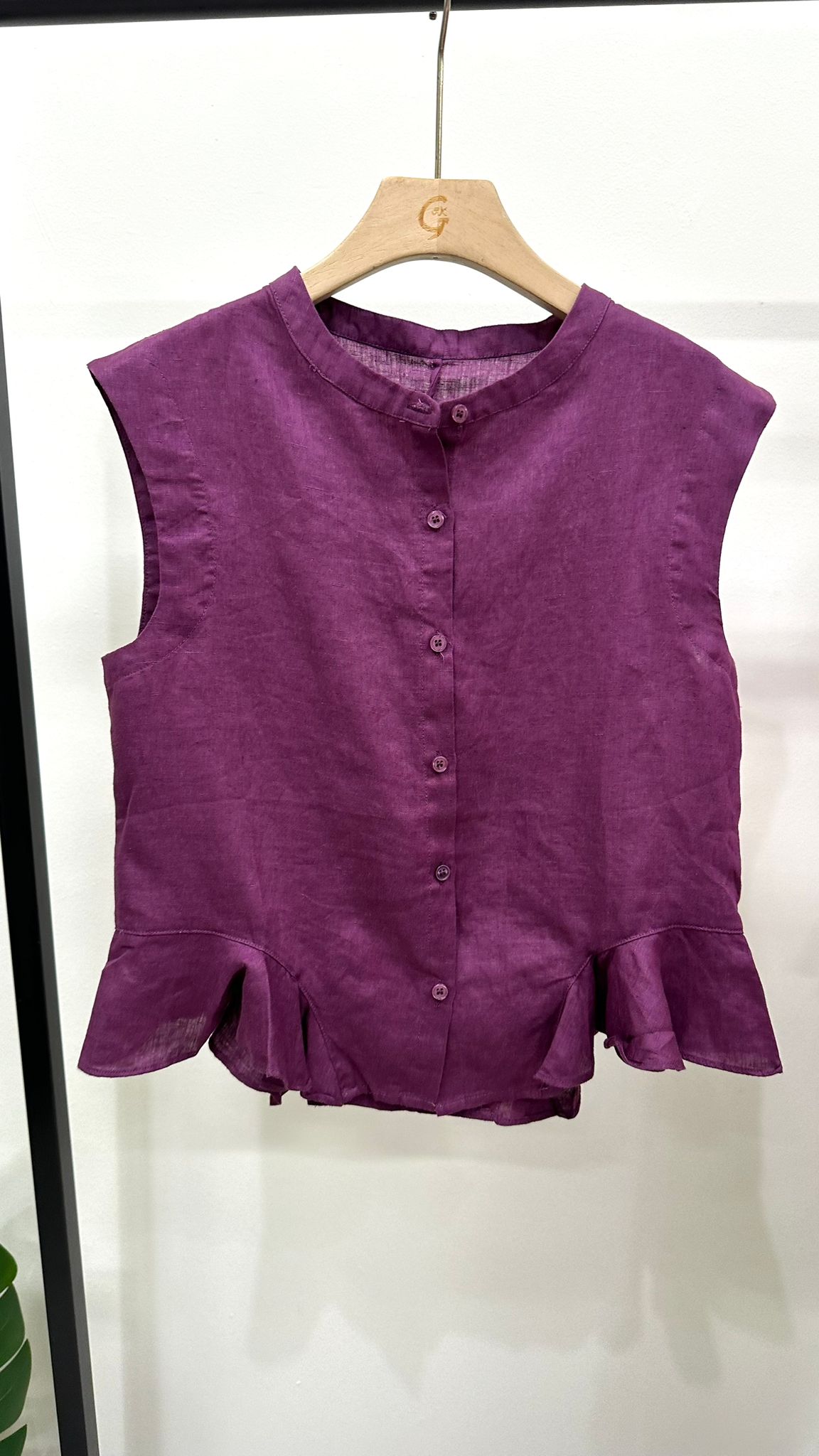 (D124)Linen Vest