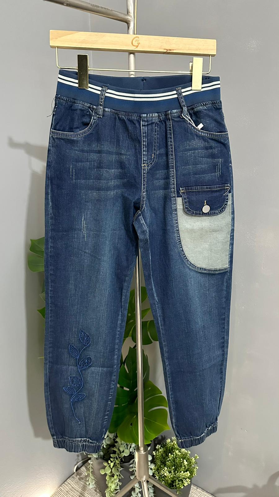 (D1464)Denim Pants