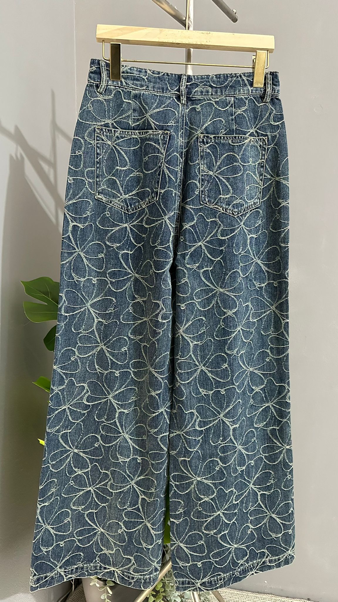 (D1490)Denim Pants
