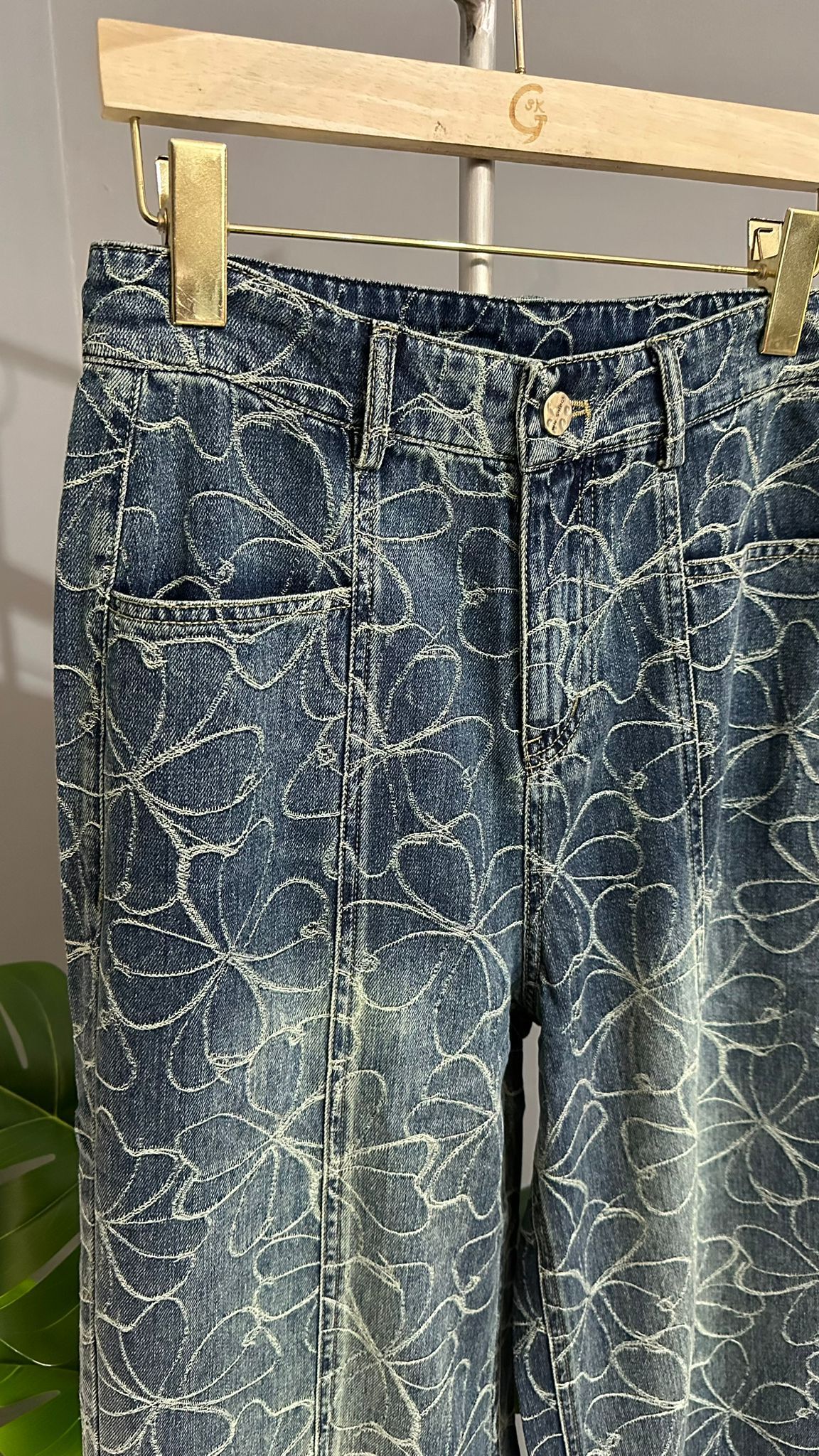 (D1490)Denim Pants