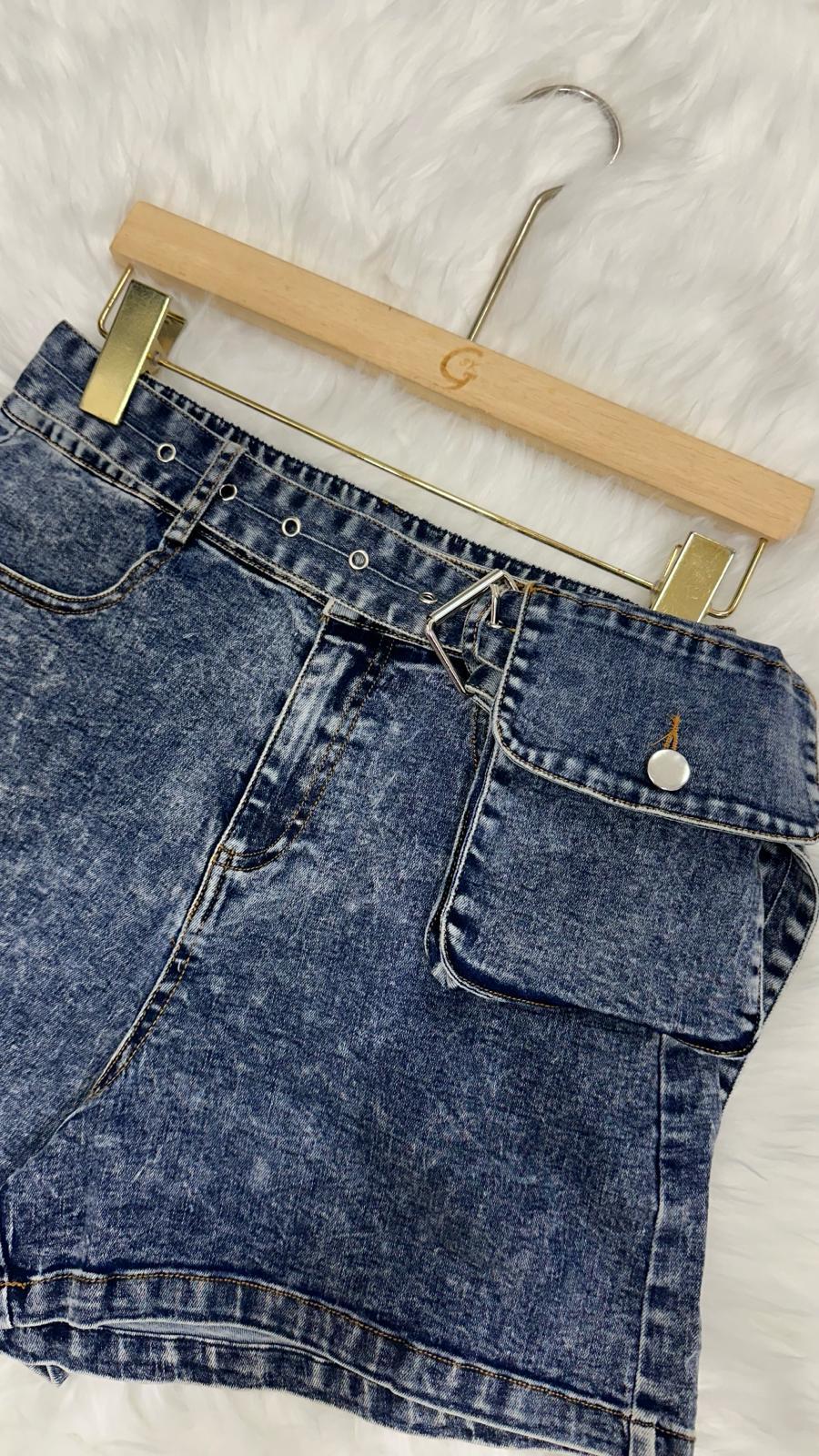 (D1590)Denim Shorts