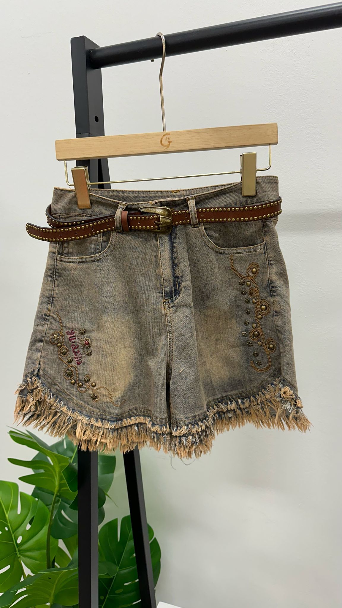 (D1645)Denim Shorts