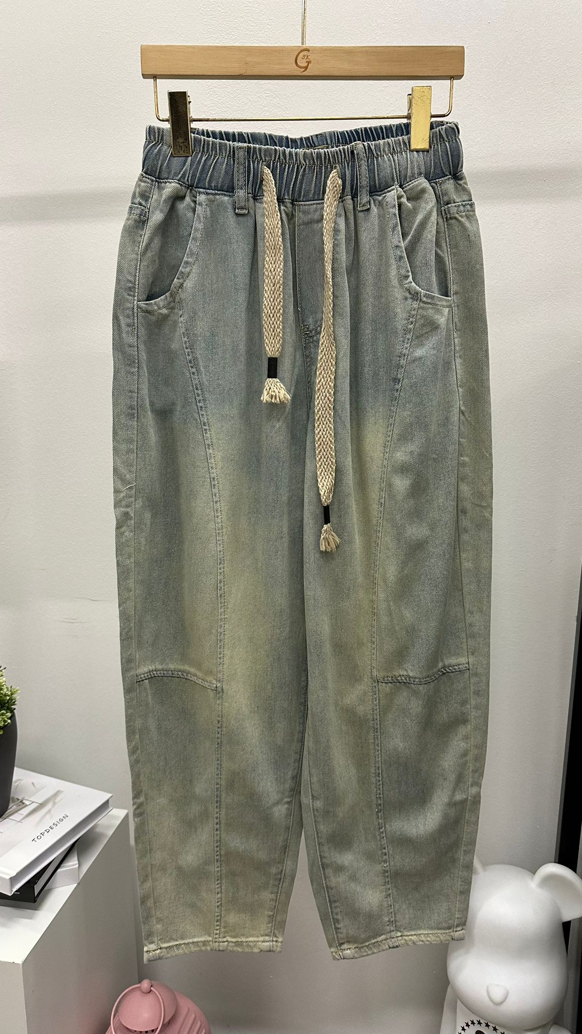 (D1679)Denim Pants
