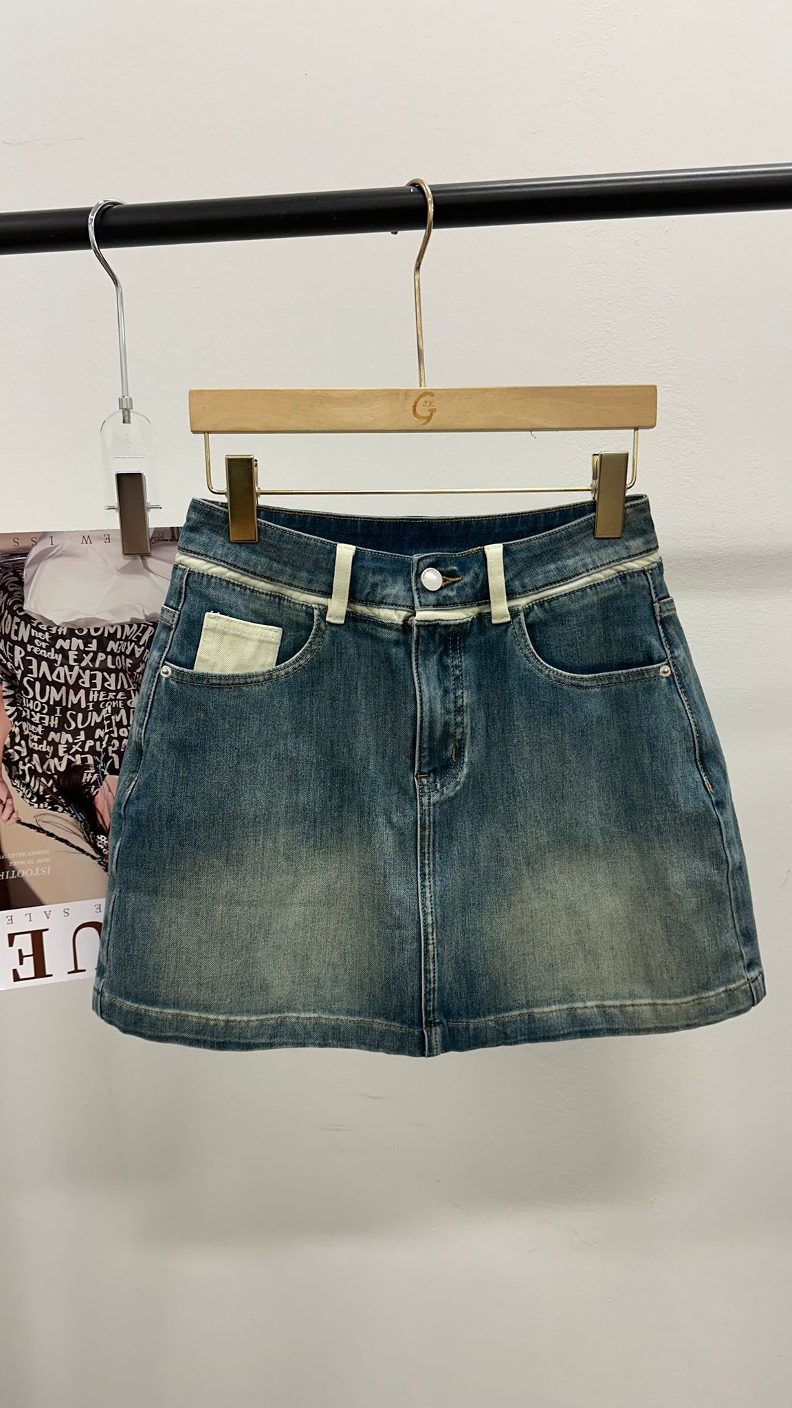 (D1701)Demin Skirt