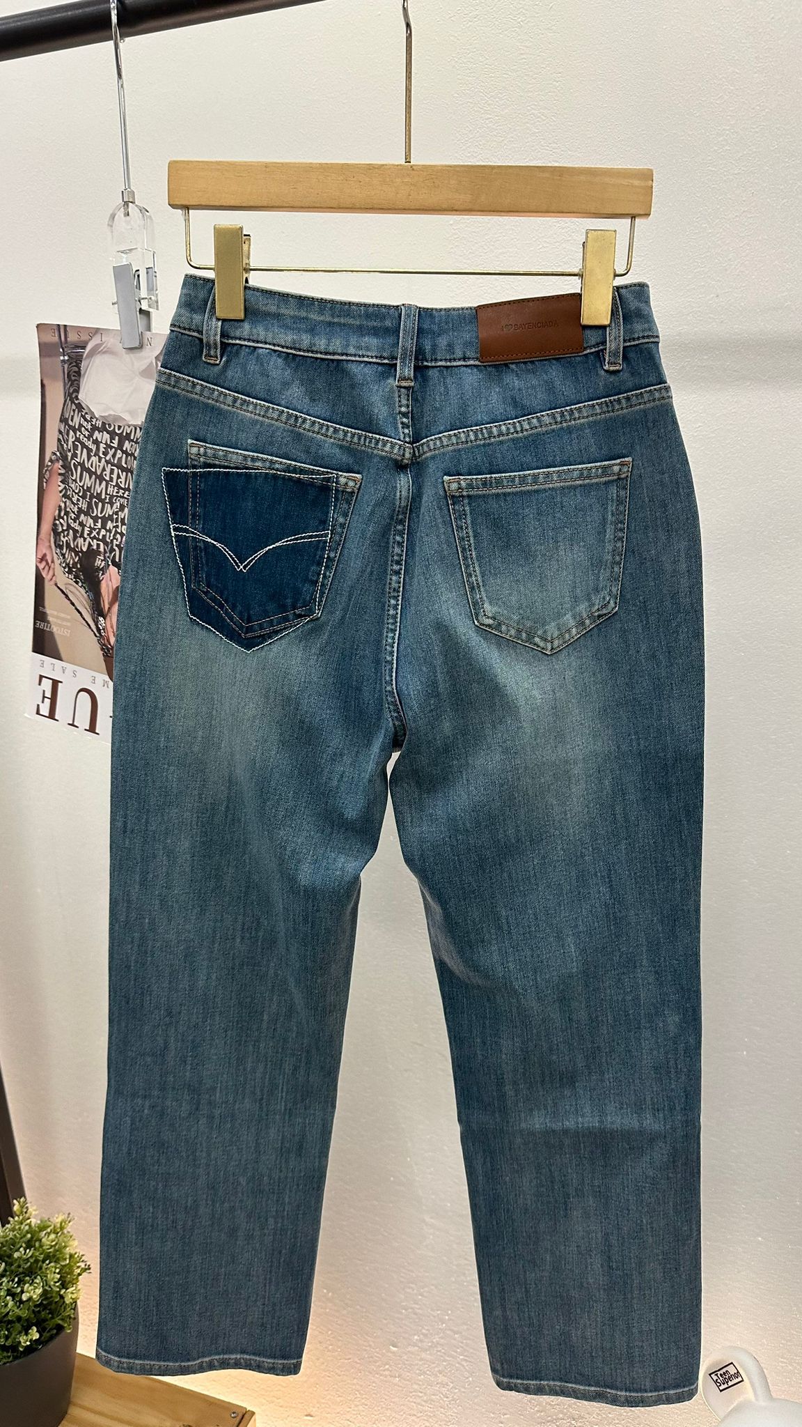(D1717)Denim Pants