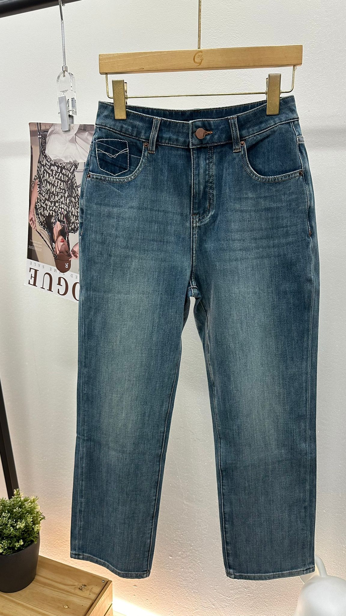 (D1717)Denim Pants
