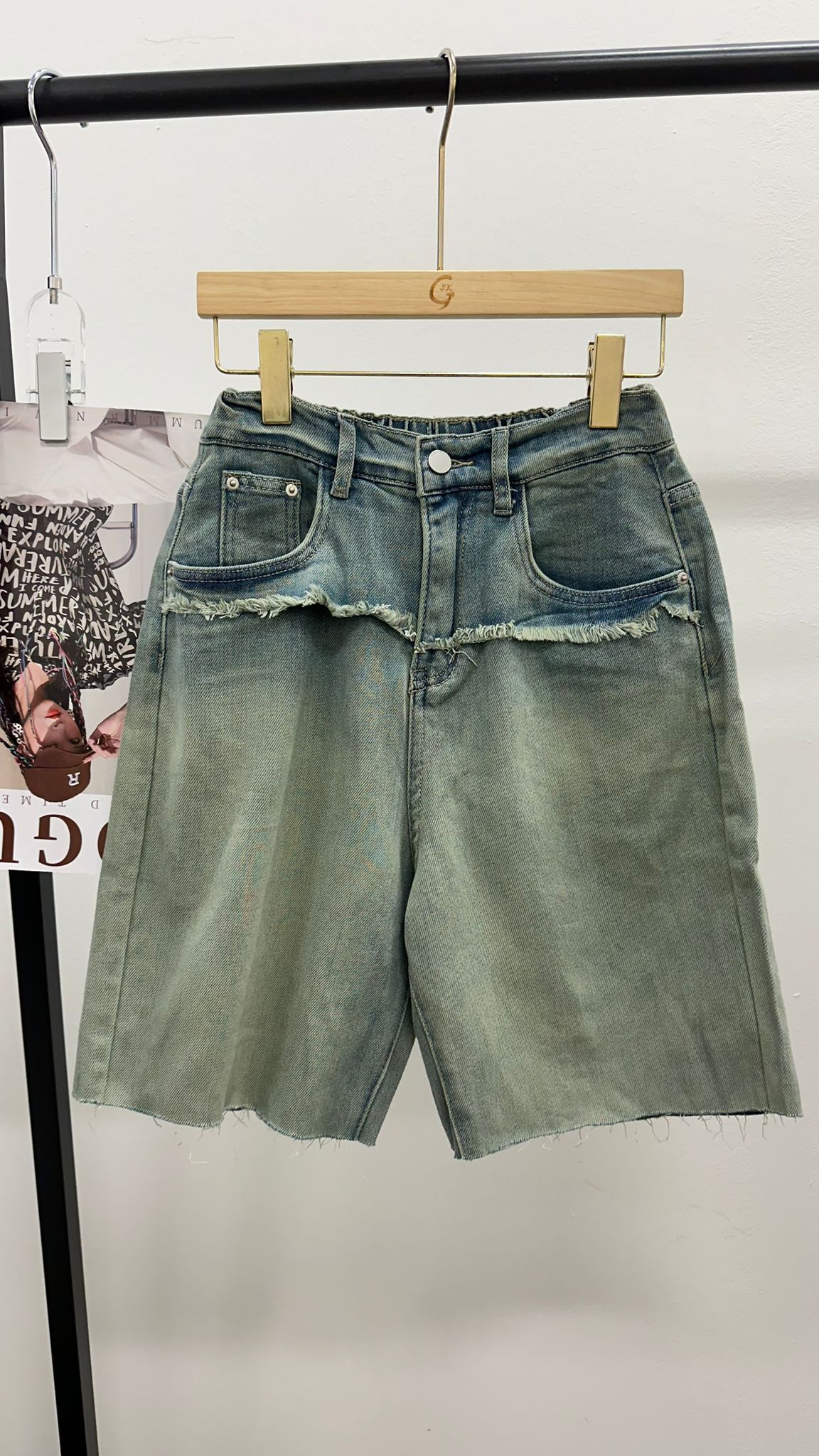 (D1735)Denim Pants
