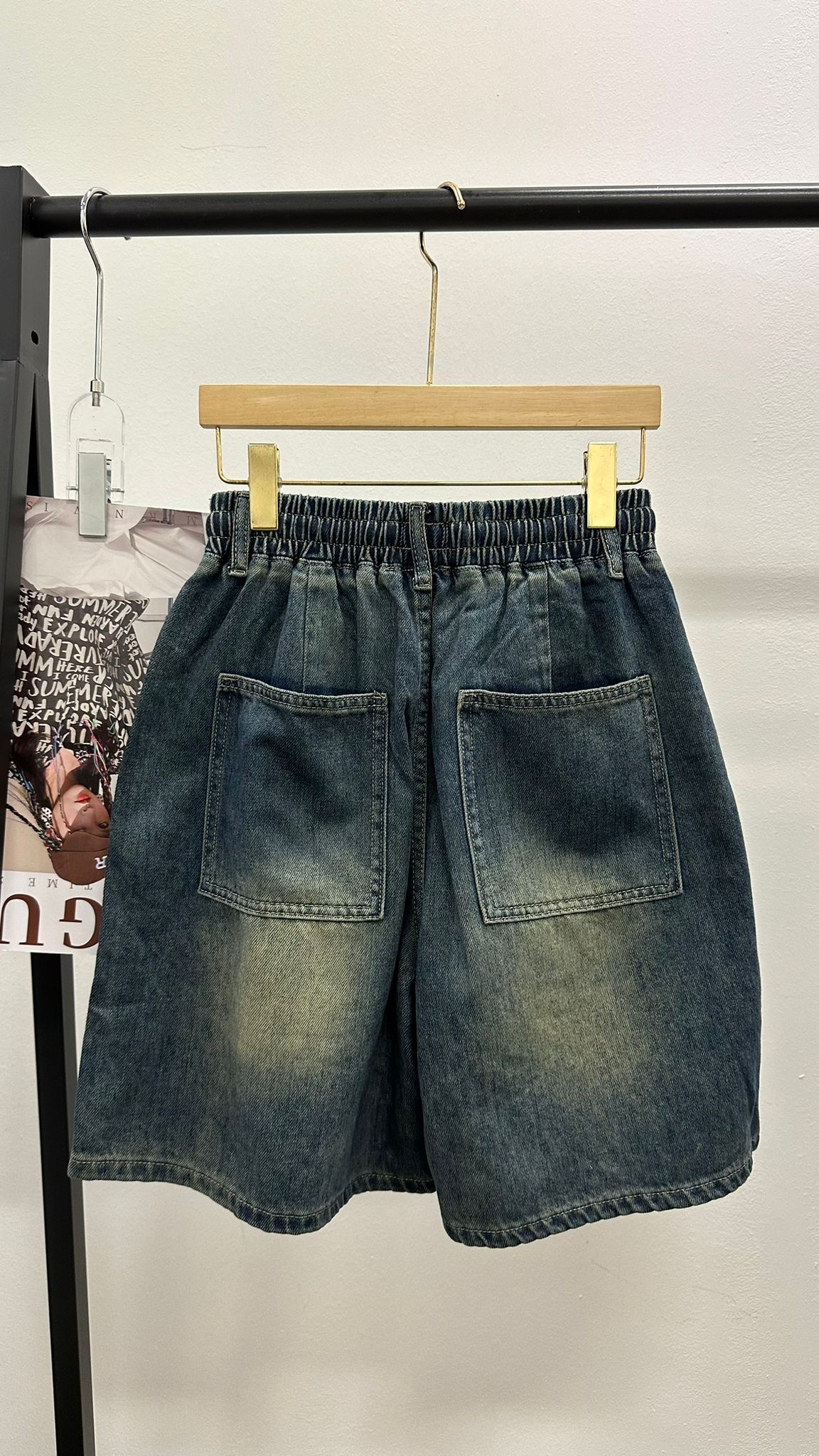 (D1736)Denim Pants