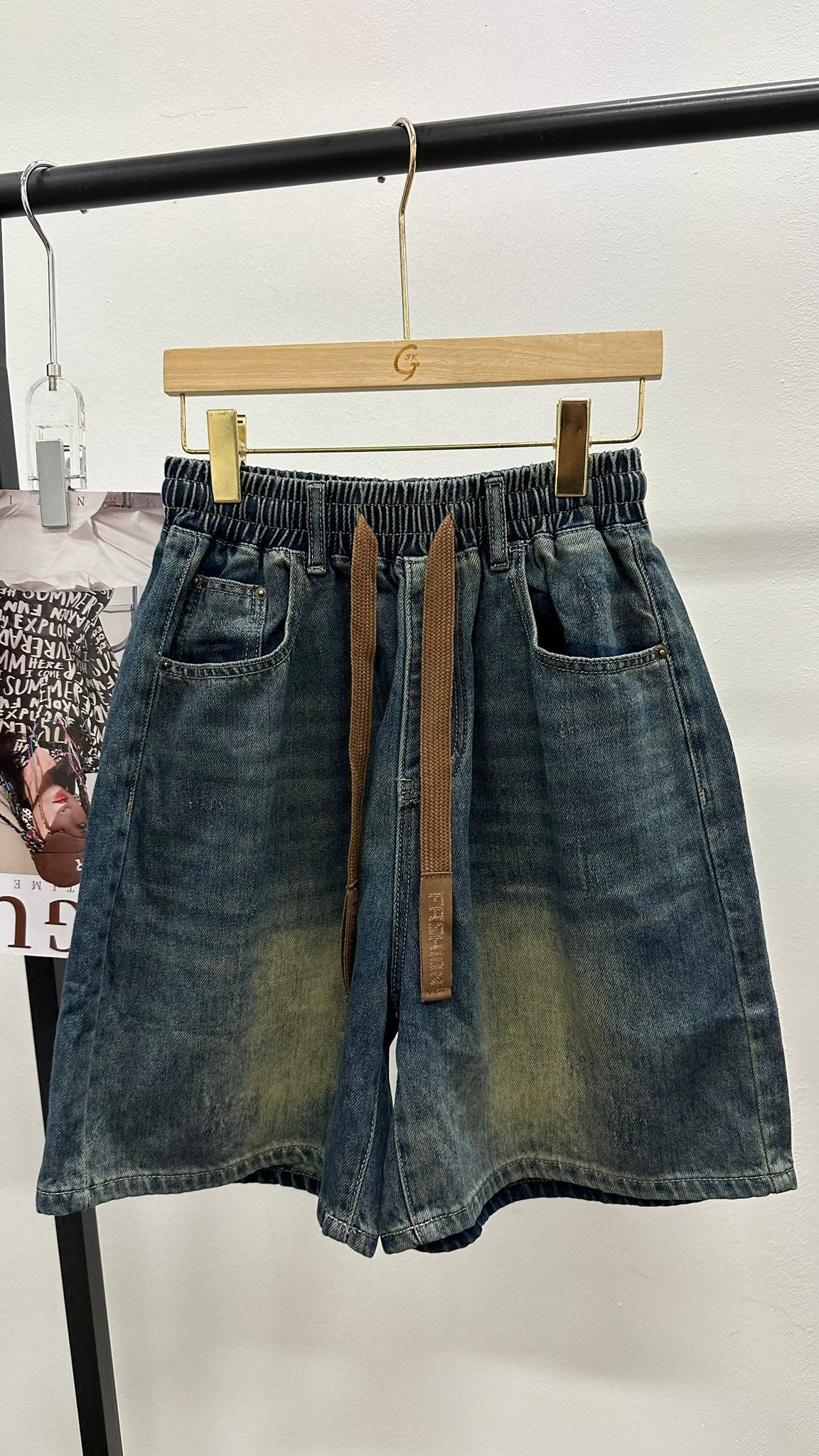 (D1736)Denim Pants