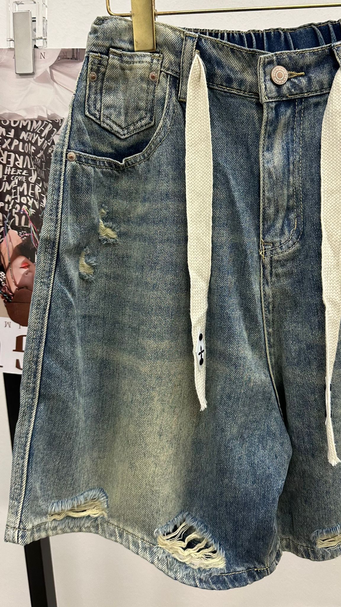(D1737)Denim Pants