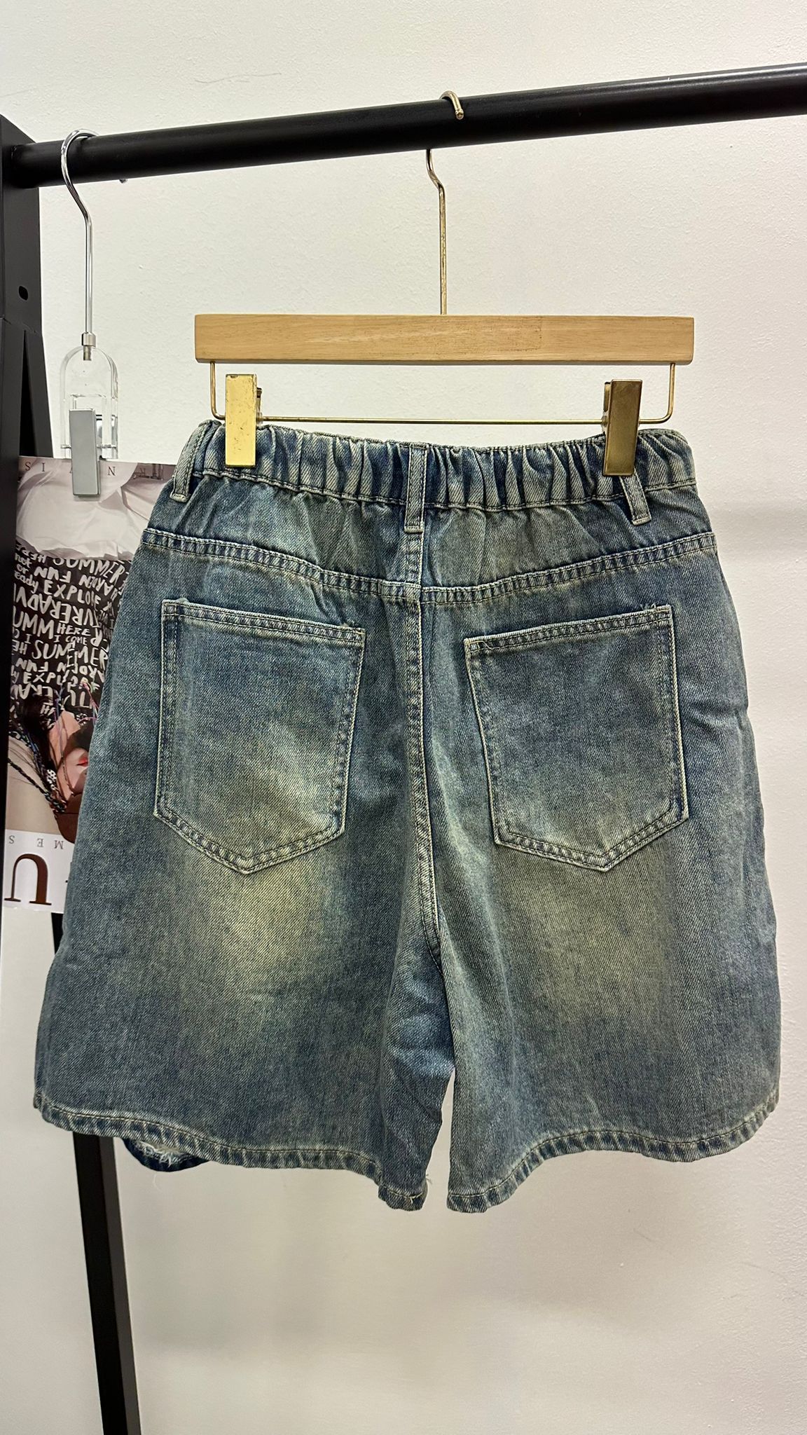 (D1737)Denim Pants