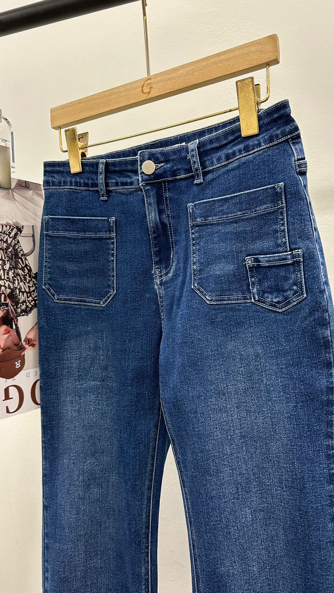 (D1742)Denim Pants