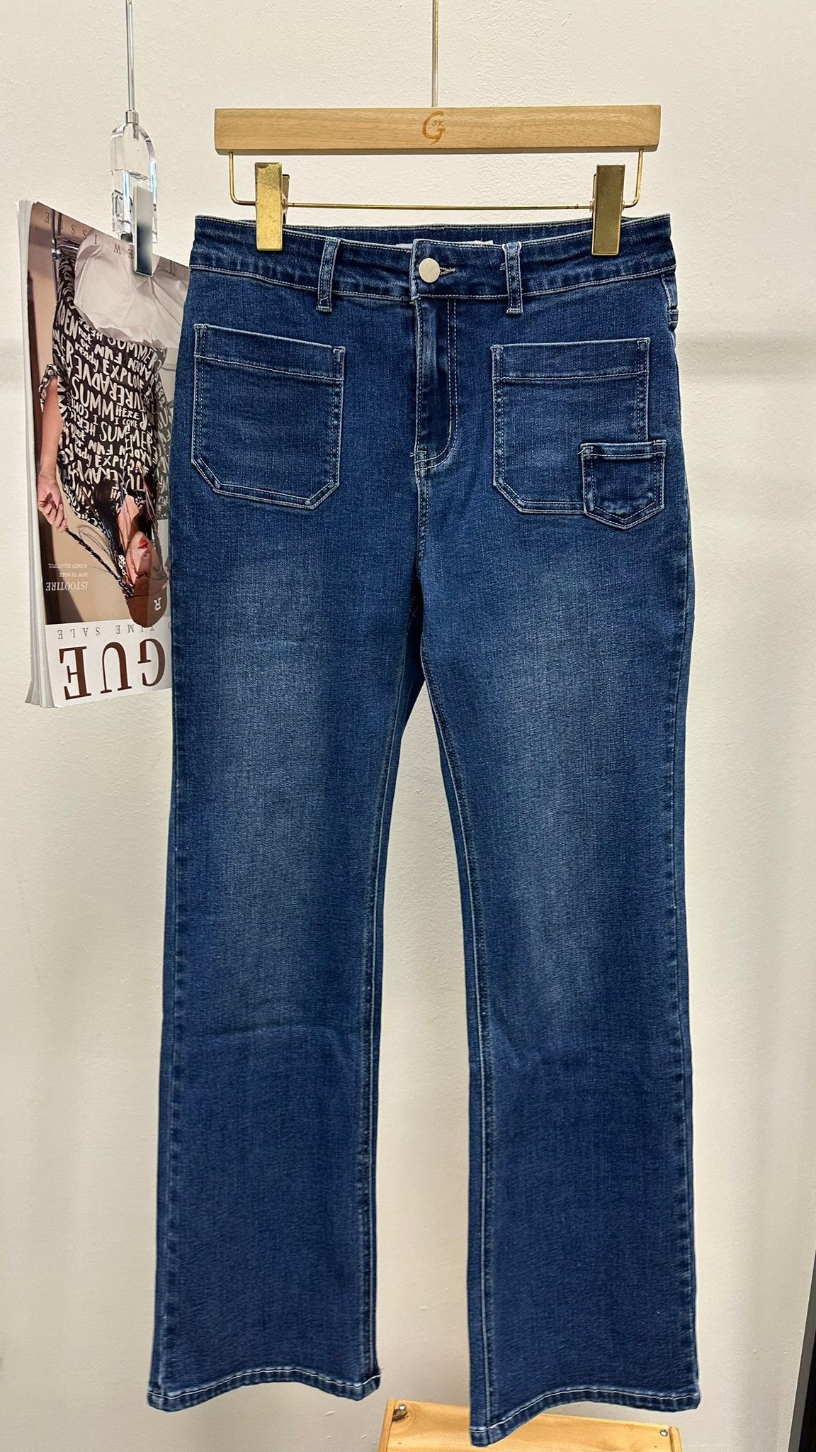 (D1742)Denim Pants