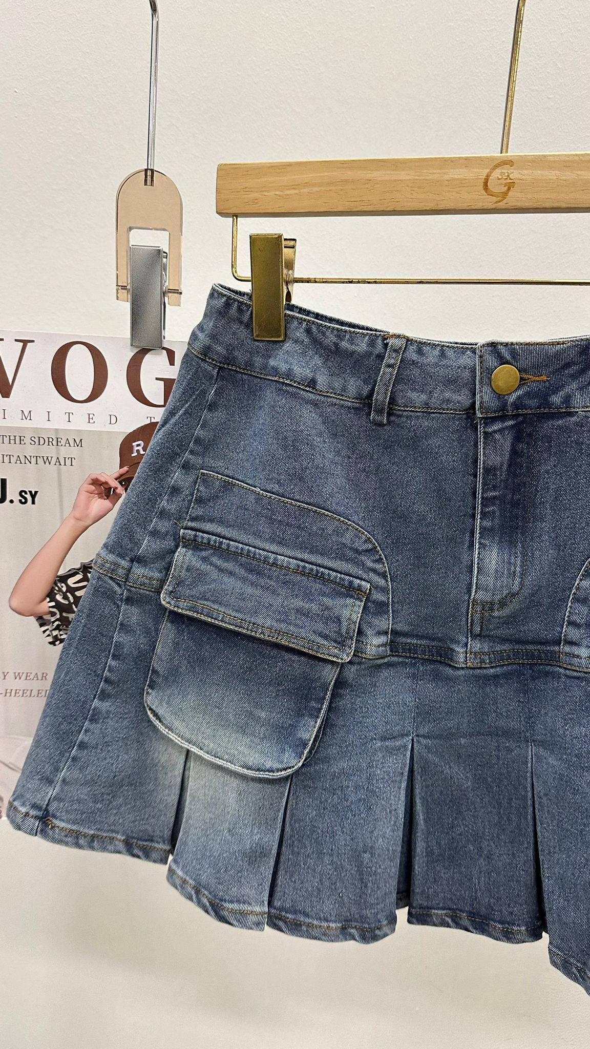 (D1752)Denim Skirt