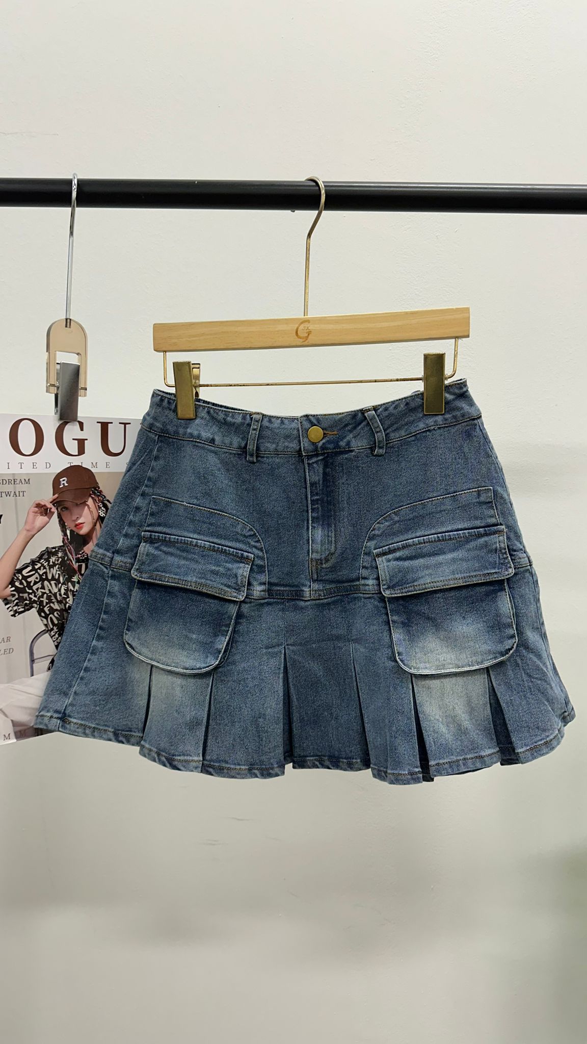 (D1752)Denim Skirt