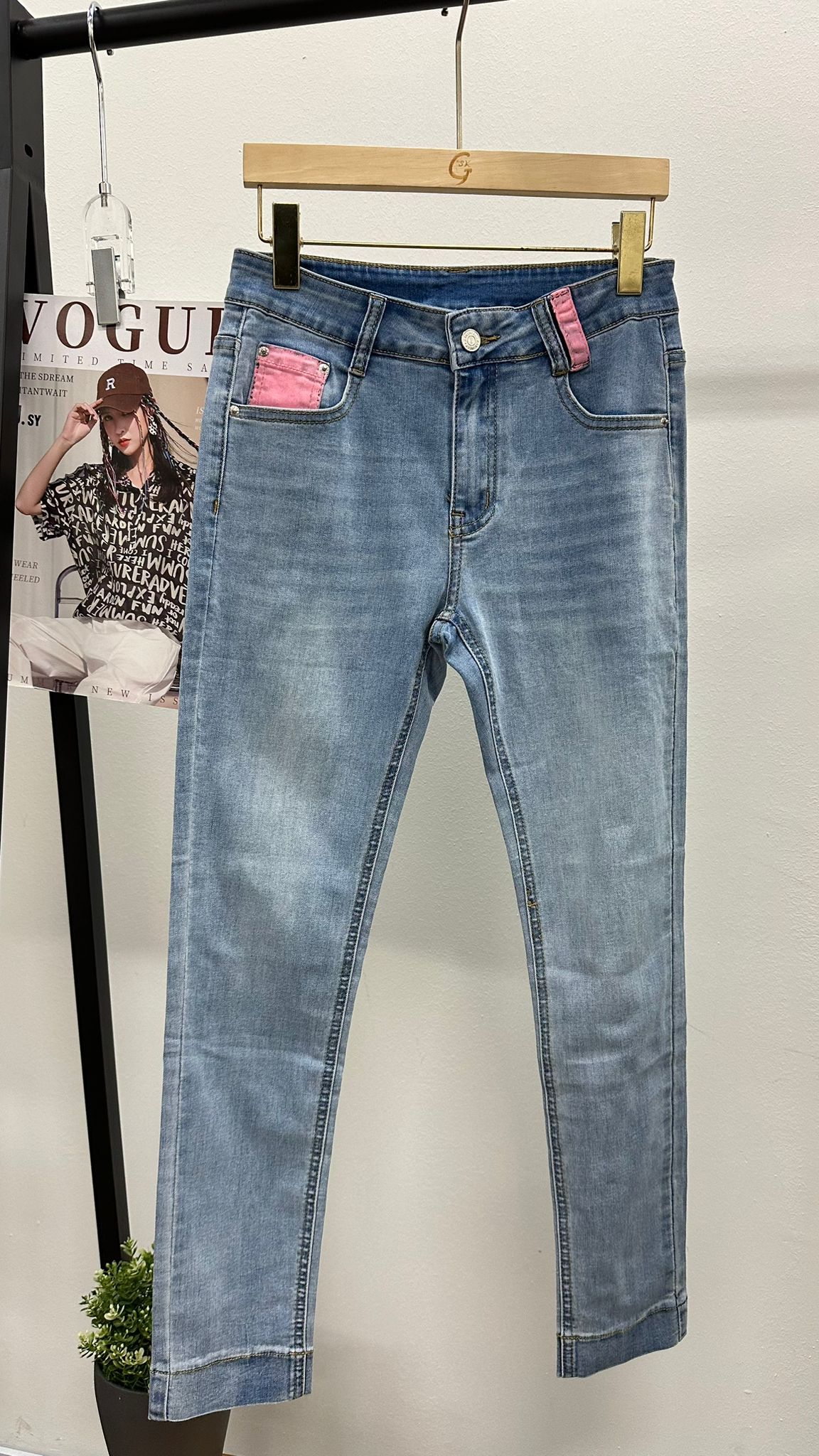 (D1786)Demin Pants