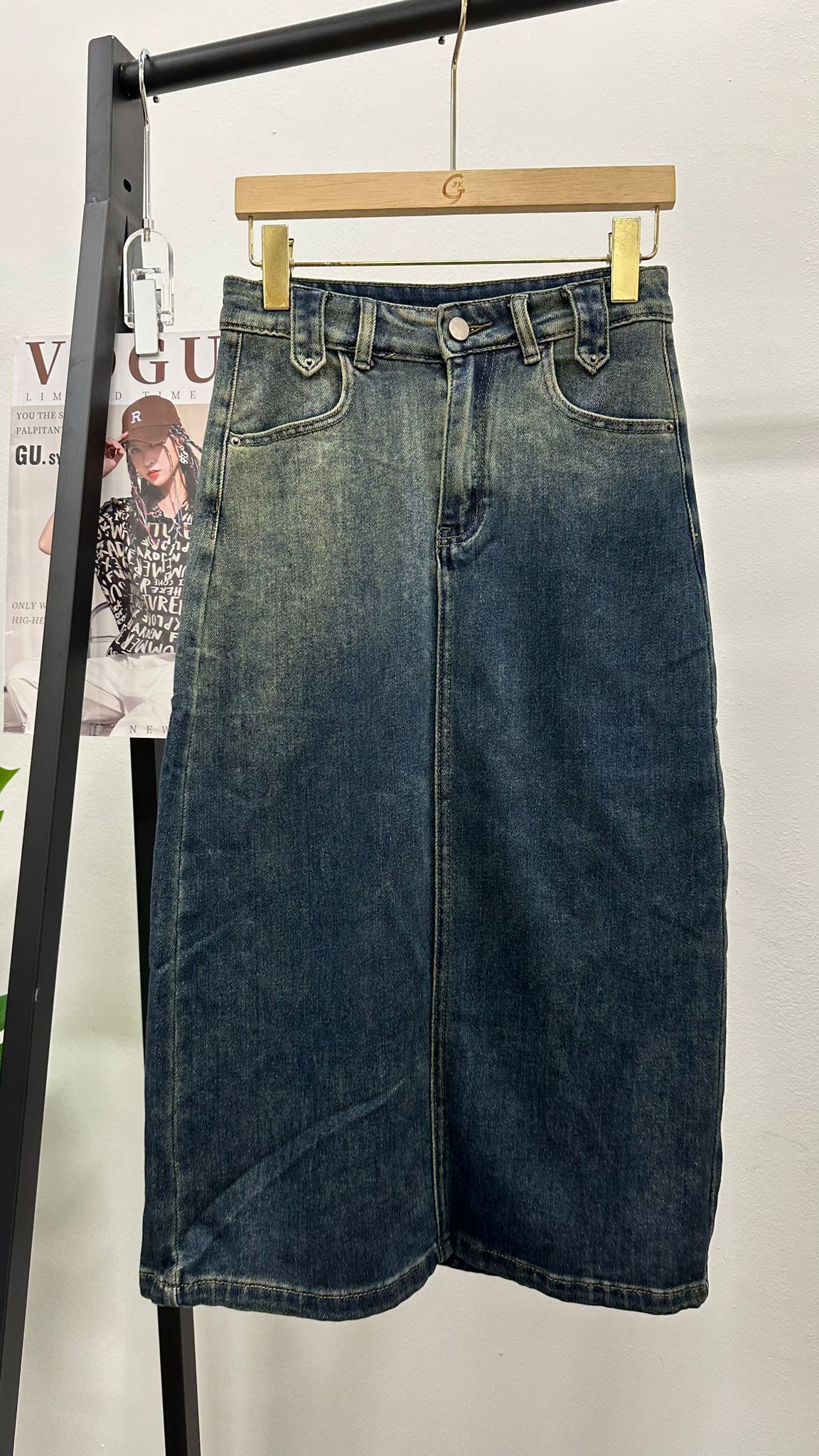 (D1789)Denim Skirt