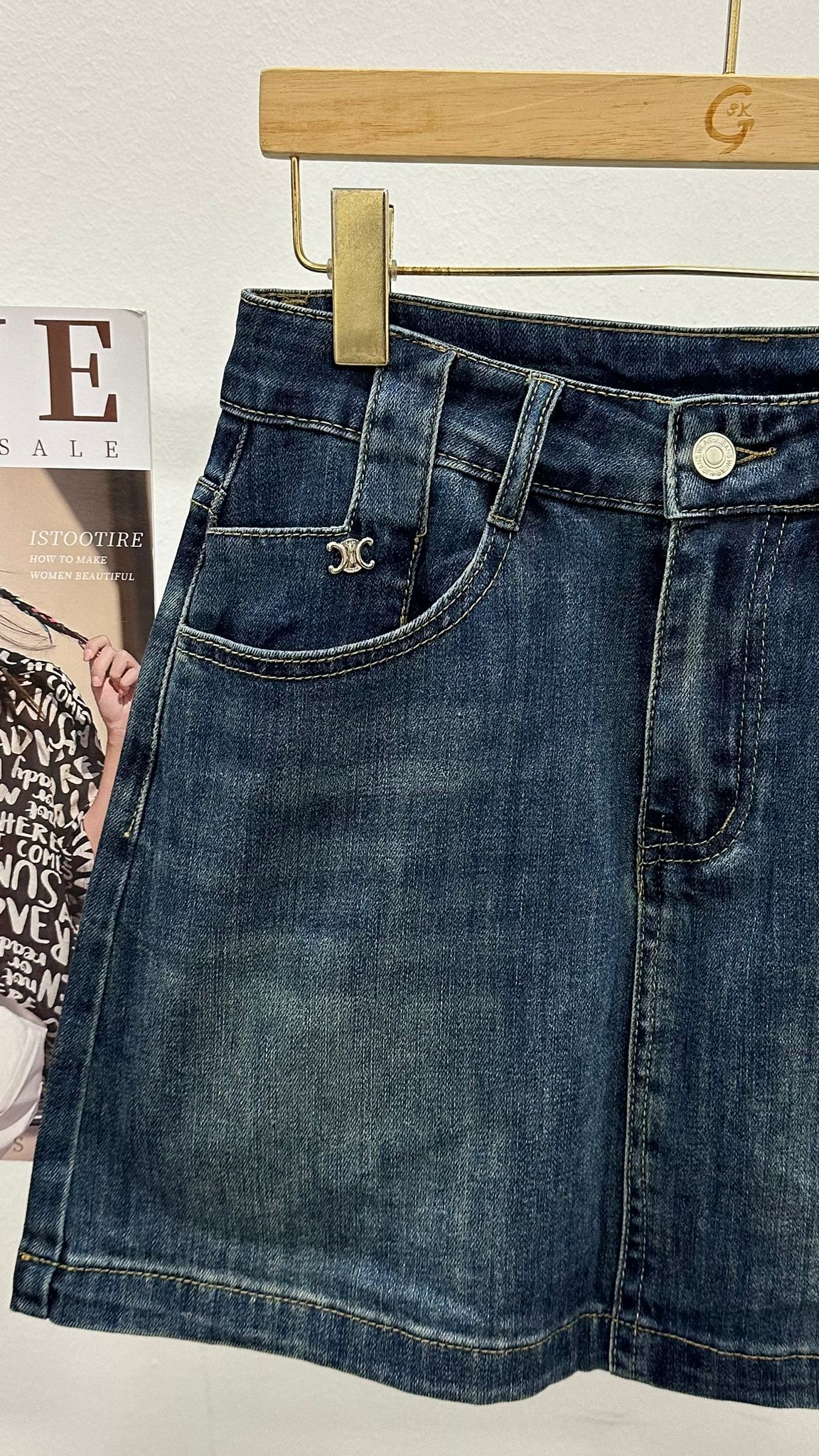 (D1790)Denim Skirt