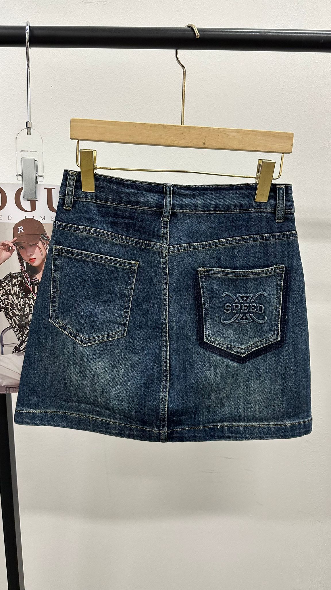 (D1790)Denim Skirt
