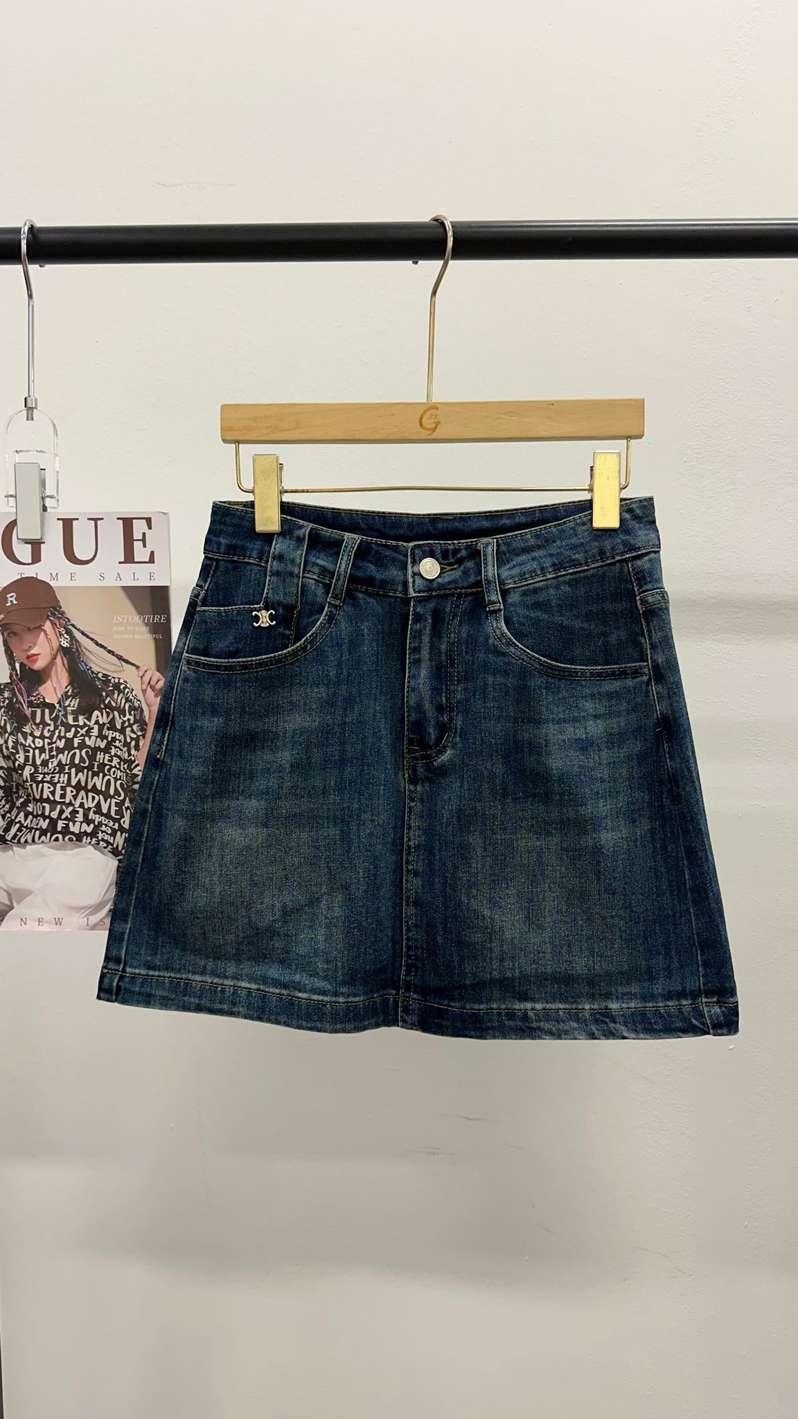(D1790)Denim Skirt