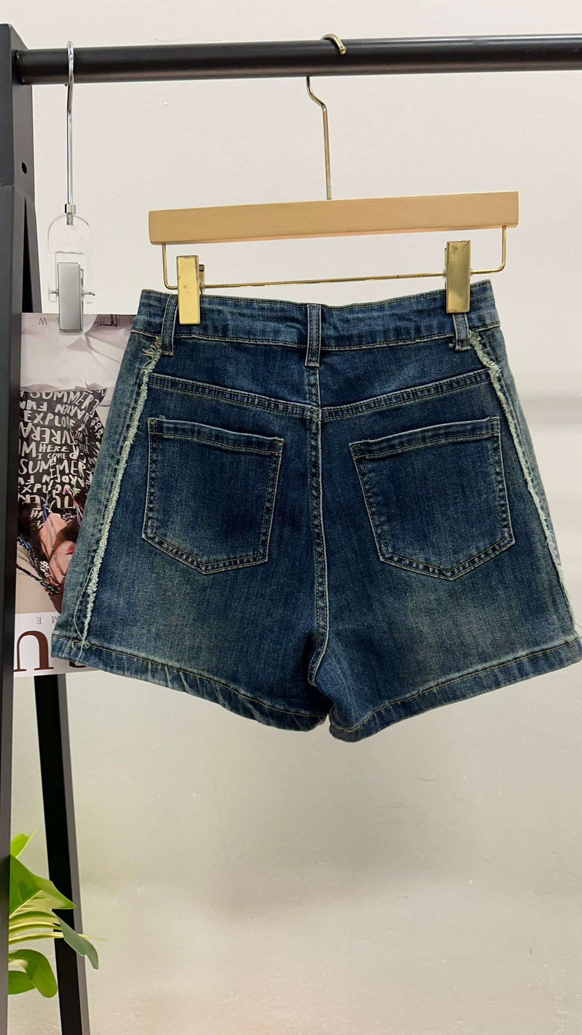 (D1800)Denim Shorts