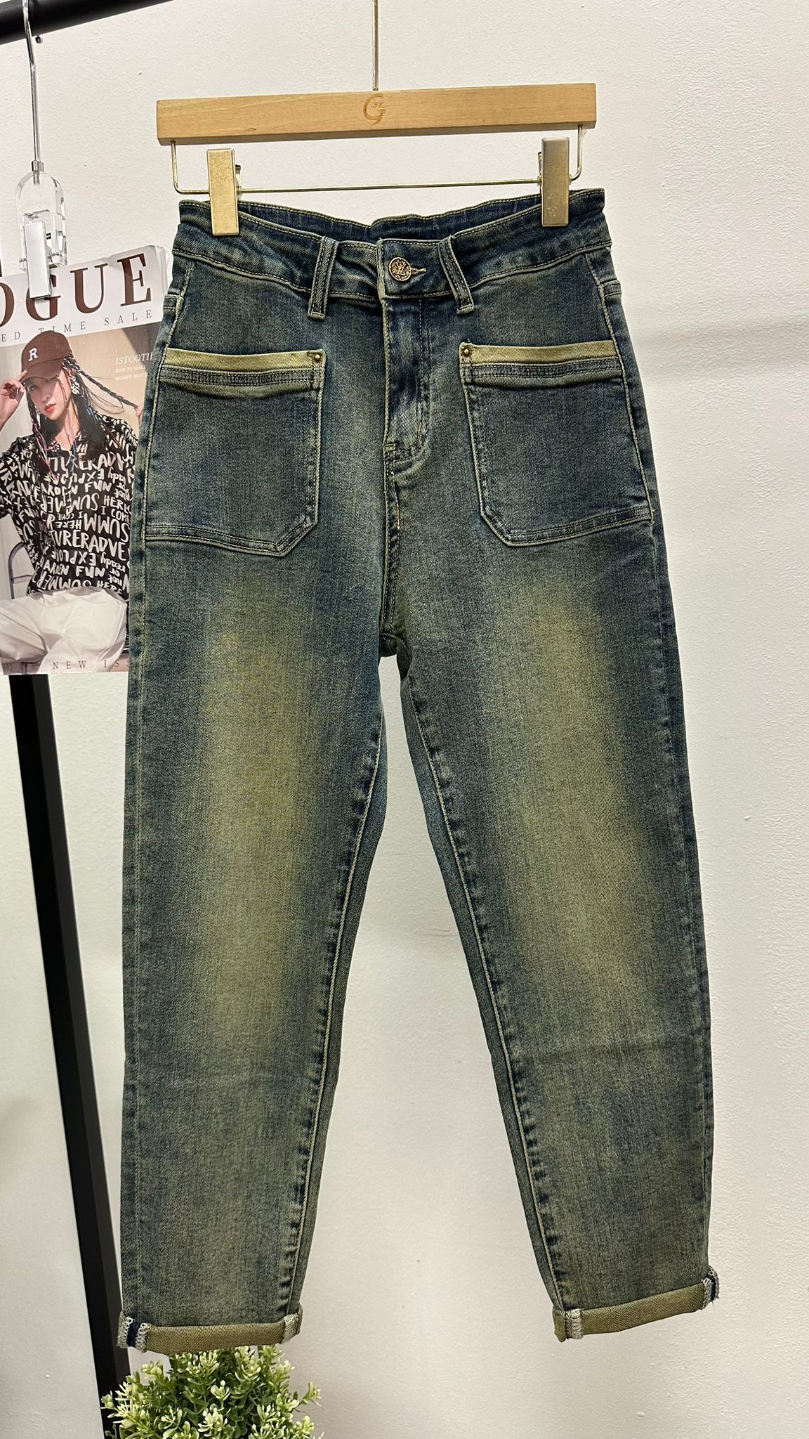 (D1812)Demin Pants