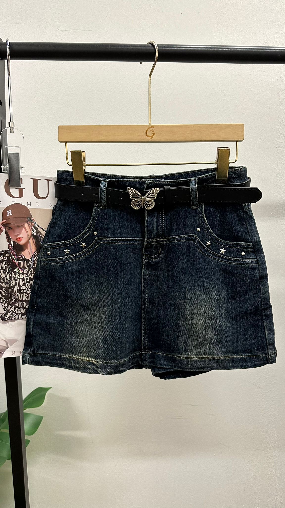 (D1845)Denim Shorts
