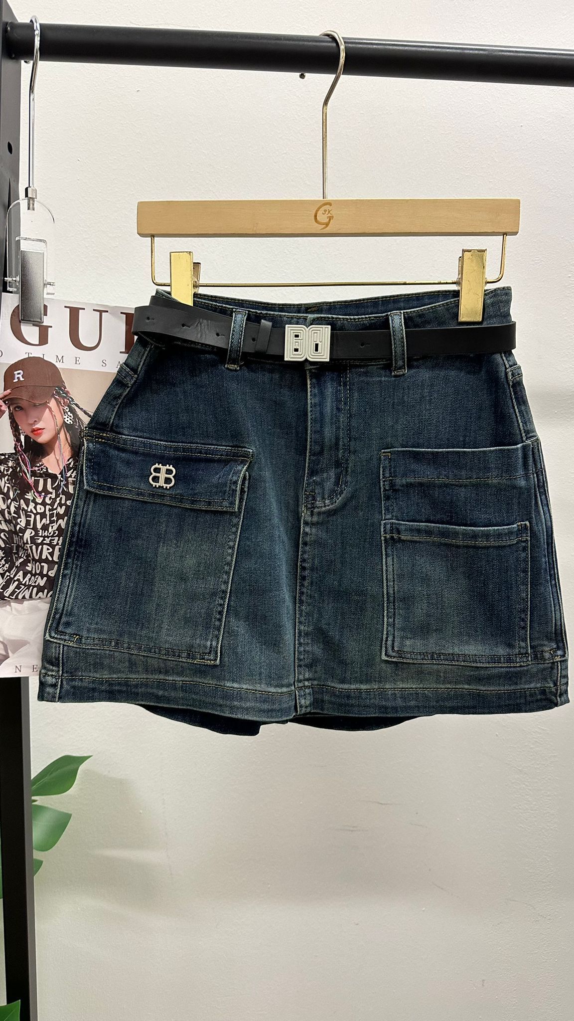 (D1846)Denim Shorts