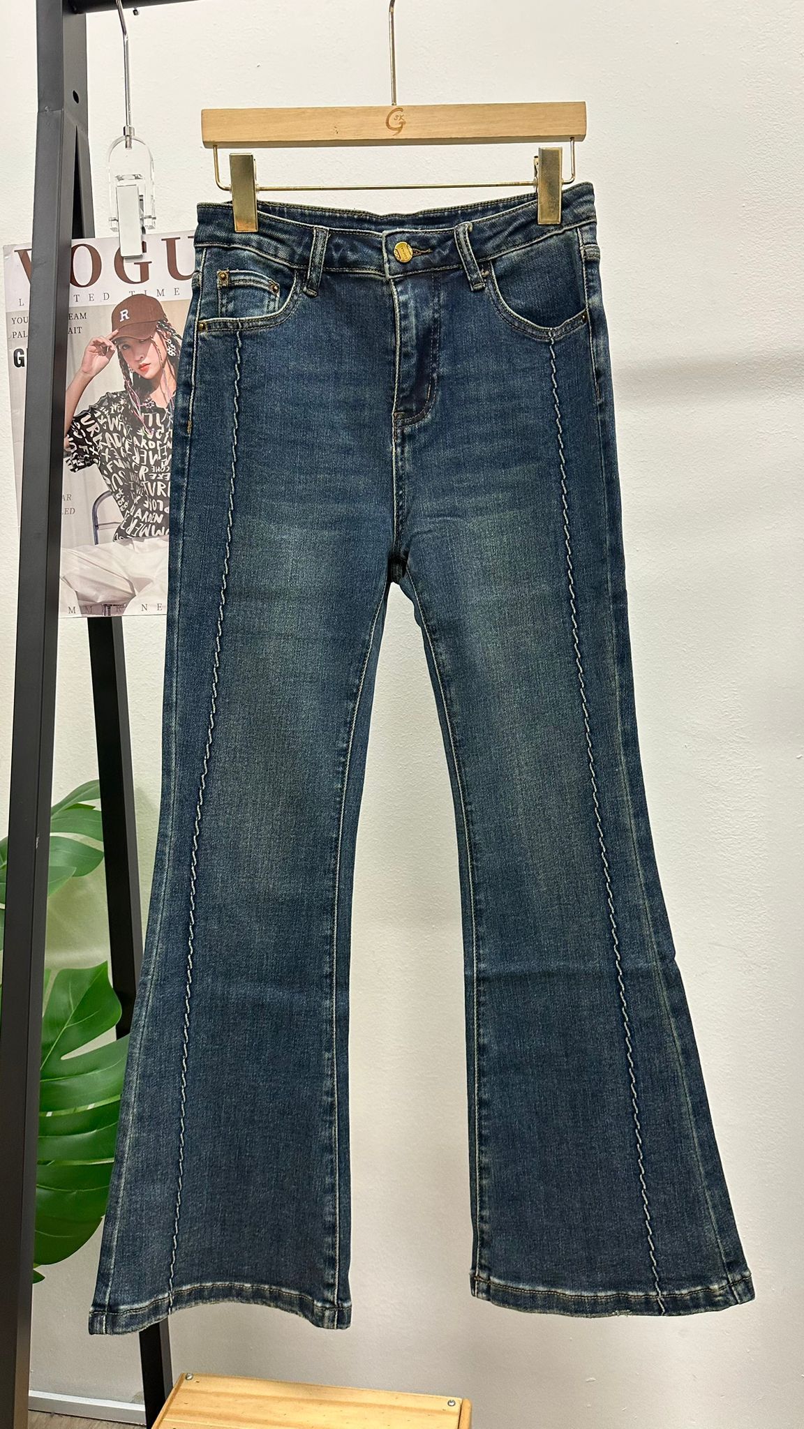 (D1879)Denim Pants