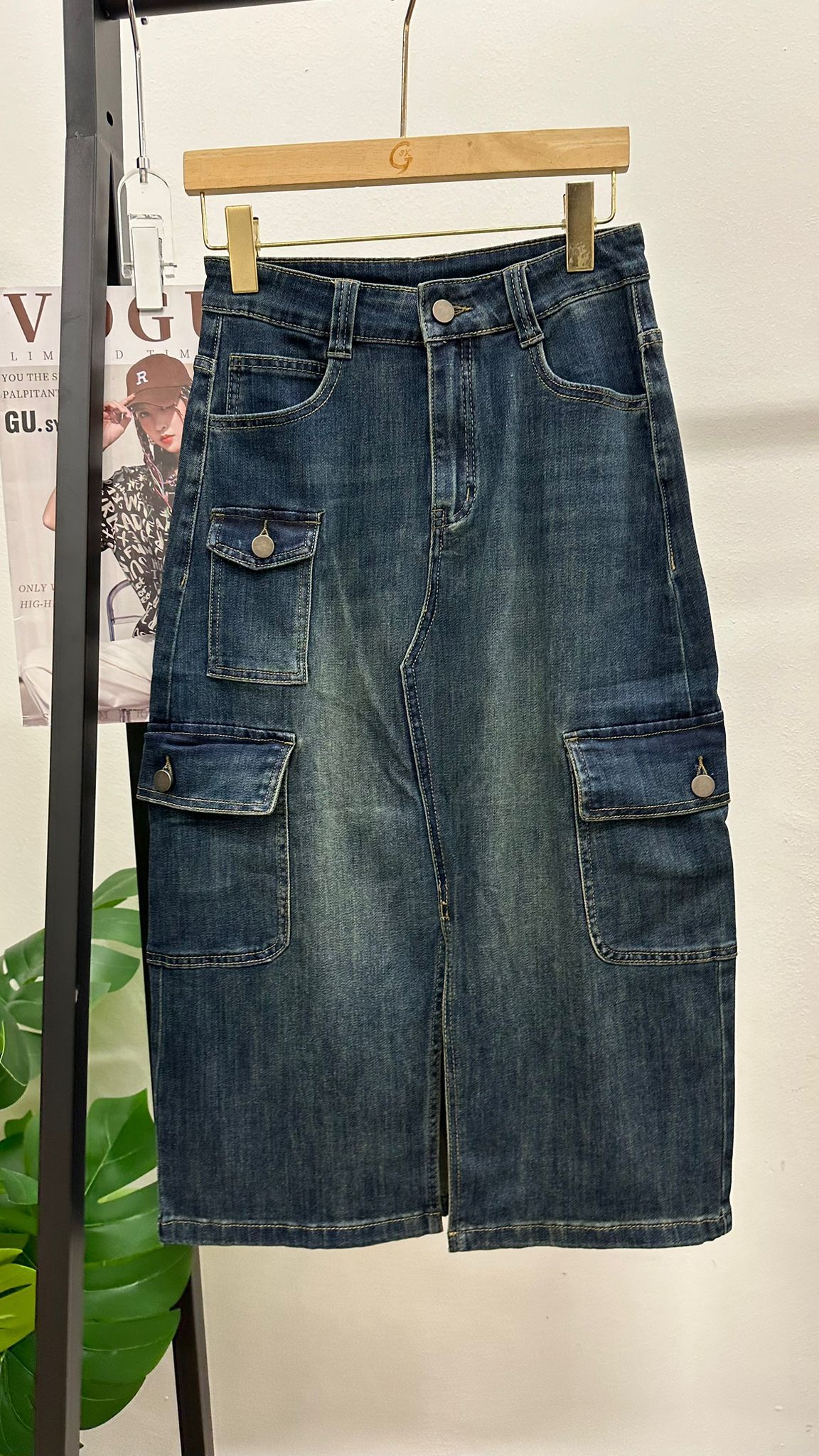(D1884)Denim Skirt