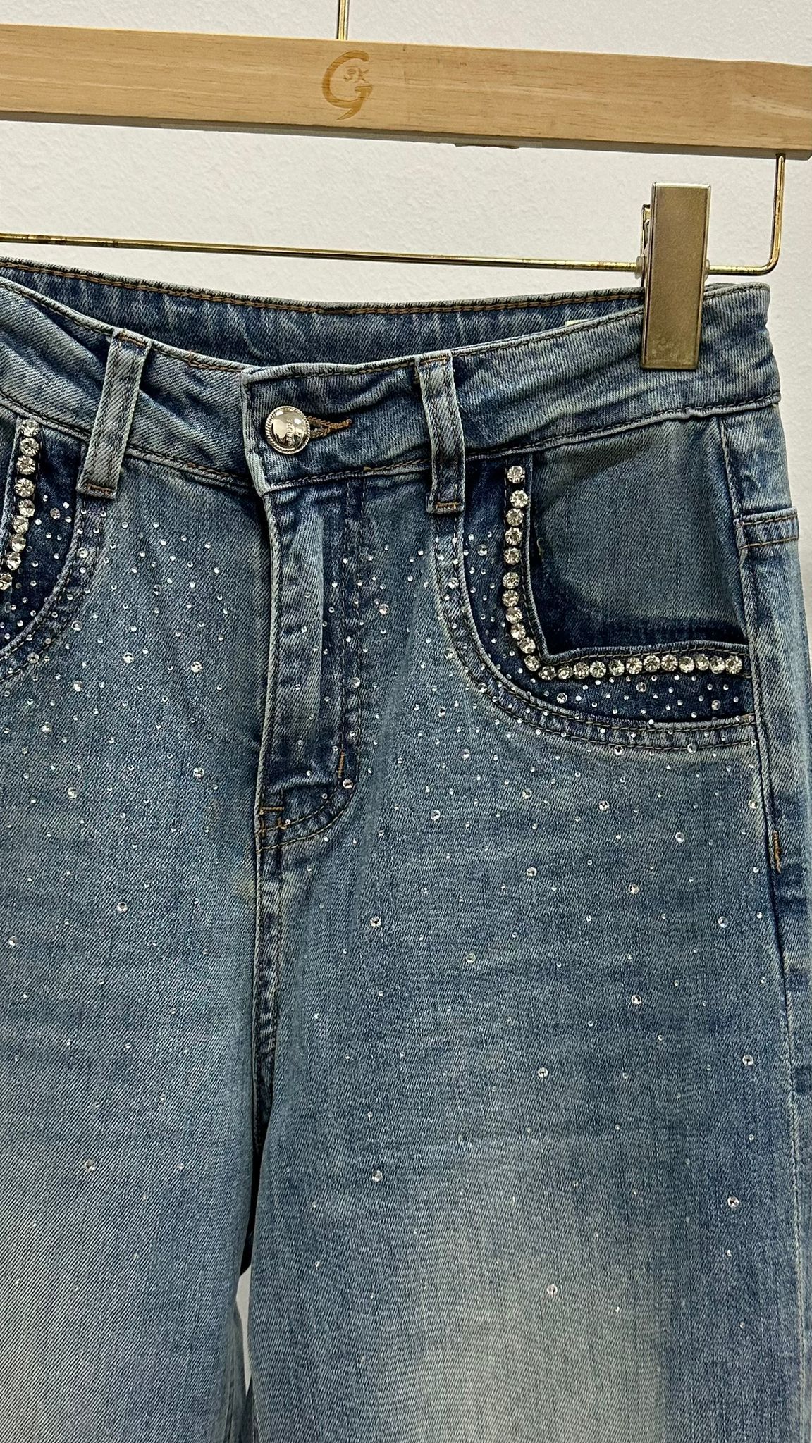 (D1886)Denim Pants